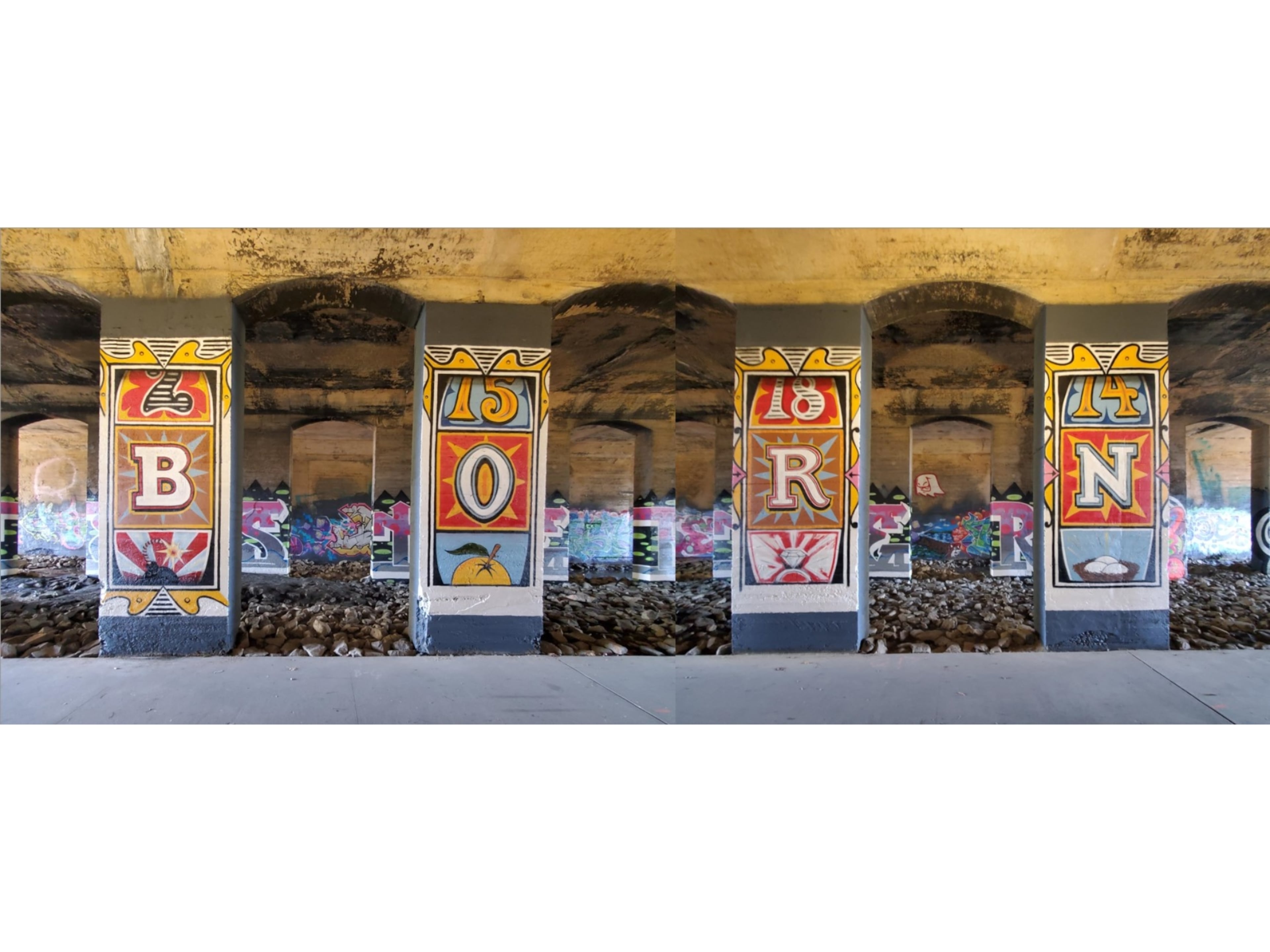 Work by Born along Lee Street. Courtesy of Arthur Rudick