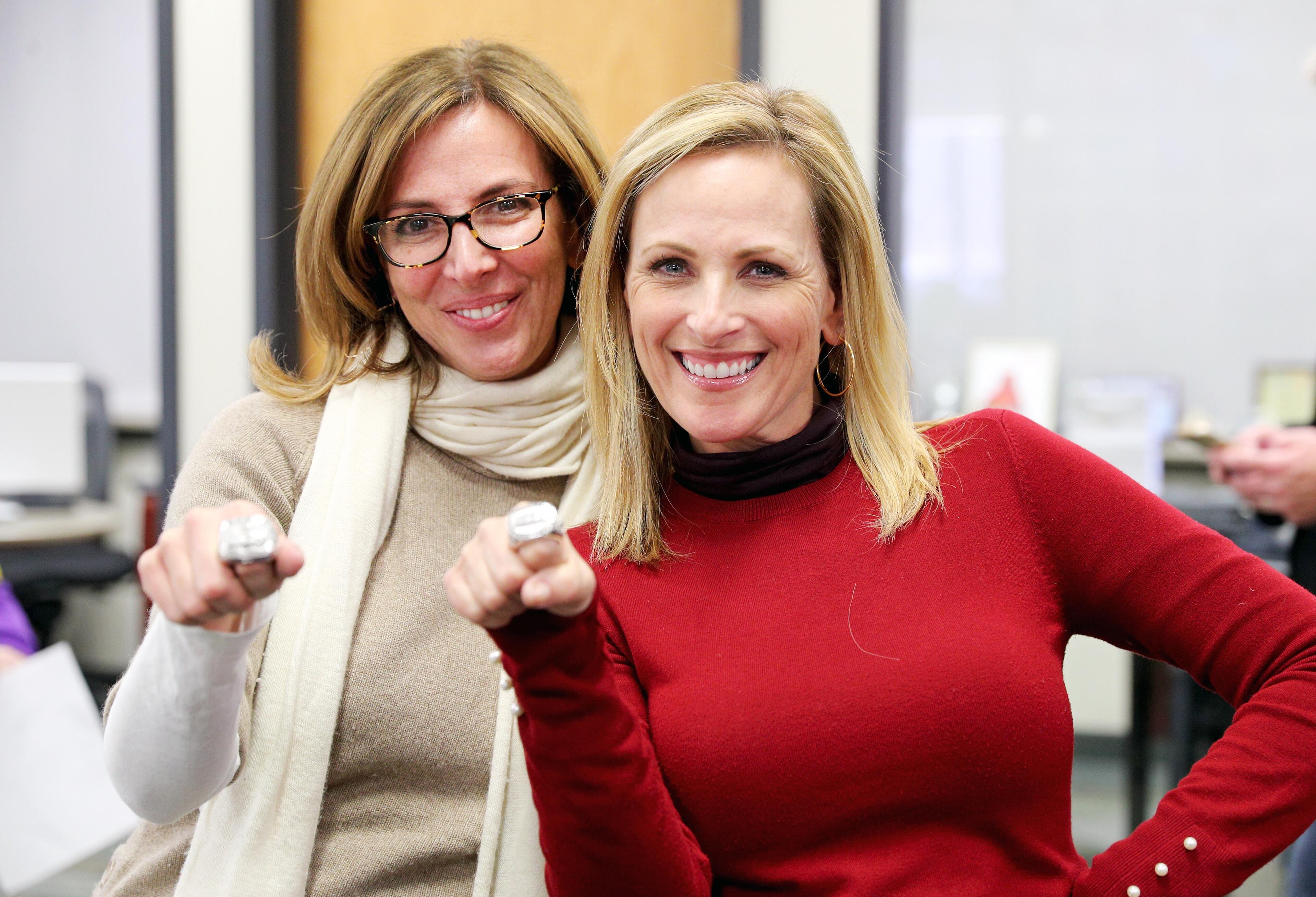 MINNEAPOLIS, MN - FEBRUARY 03: Alexis Kashar (L) and actor Marlee Matlin attend the 2018 Big Game Weekend Hearing Mission With Starkey Hearing Technologies on February 3, 2018 in Minneapolis, Minnesota. (Photo by Adam Bettcher/Getty Images for Starkey Hearing Foundation)