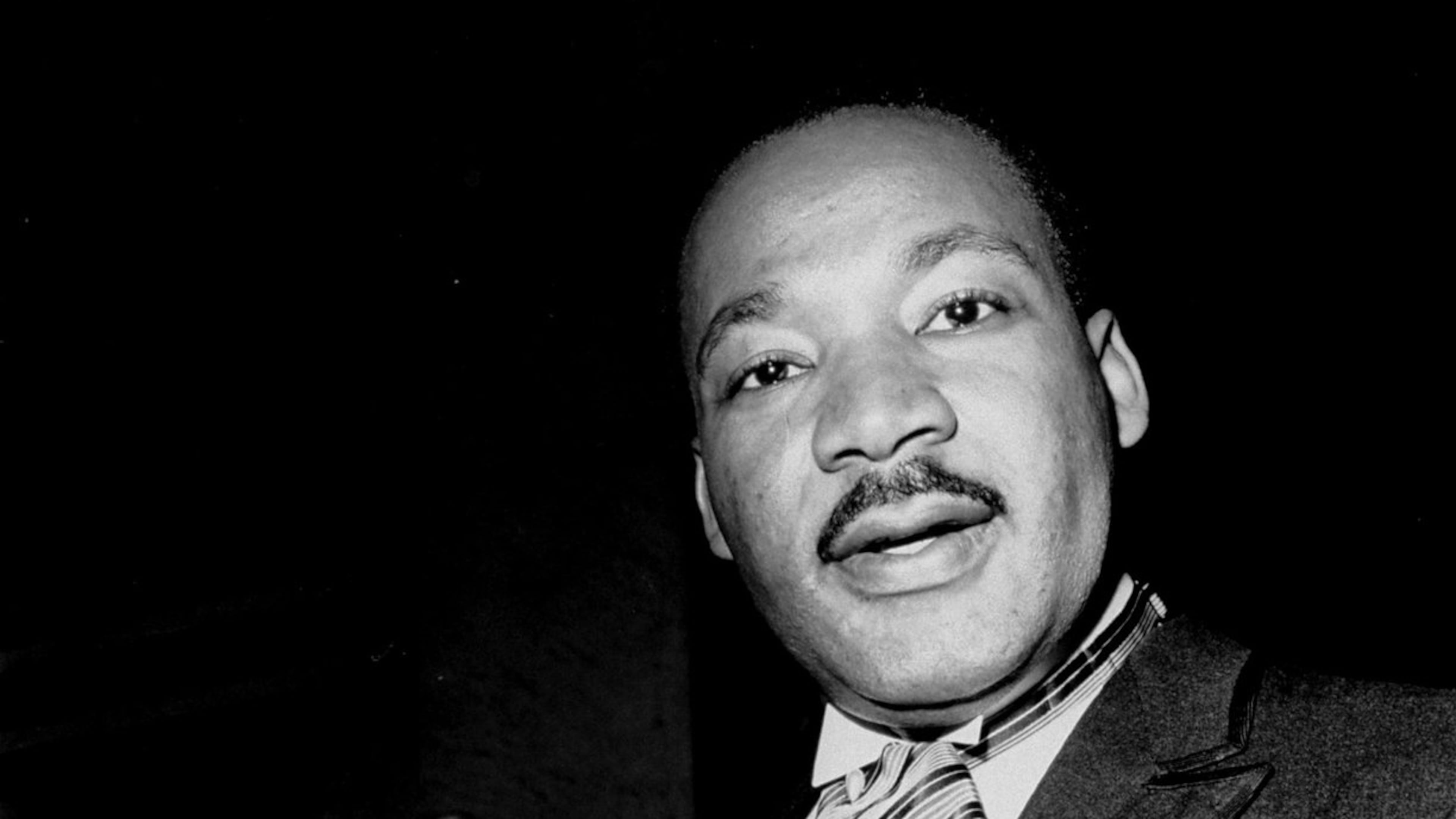 Martin Luther King Jr. displays his 1964 Nobel Peace Prize medal in Oslo, Norway, Dec. 10, 1964. The 35-year-old King was honored for promoting the principle of non-violence in the civil rights movement. (AP Photo)