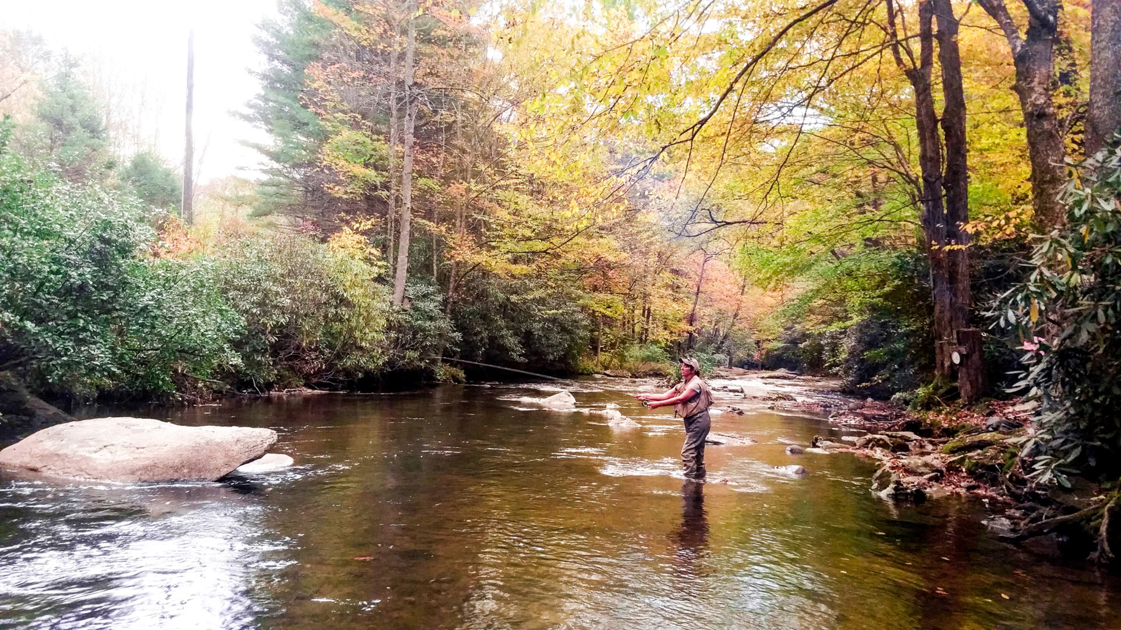 Fly fishing for all skill levels is a featured attraction at Chetola Resort in Blowing Rock. (Chetola Resort)
