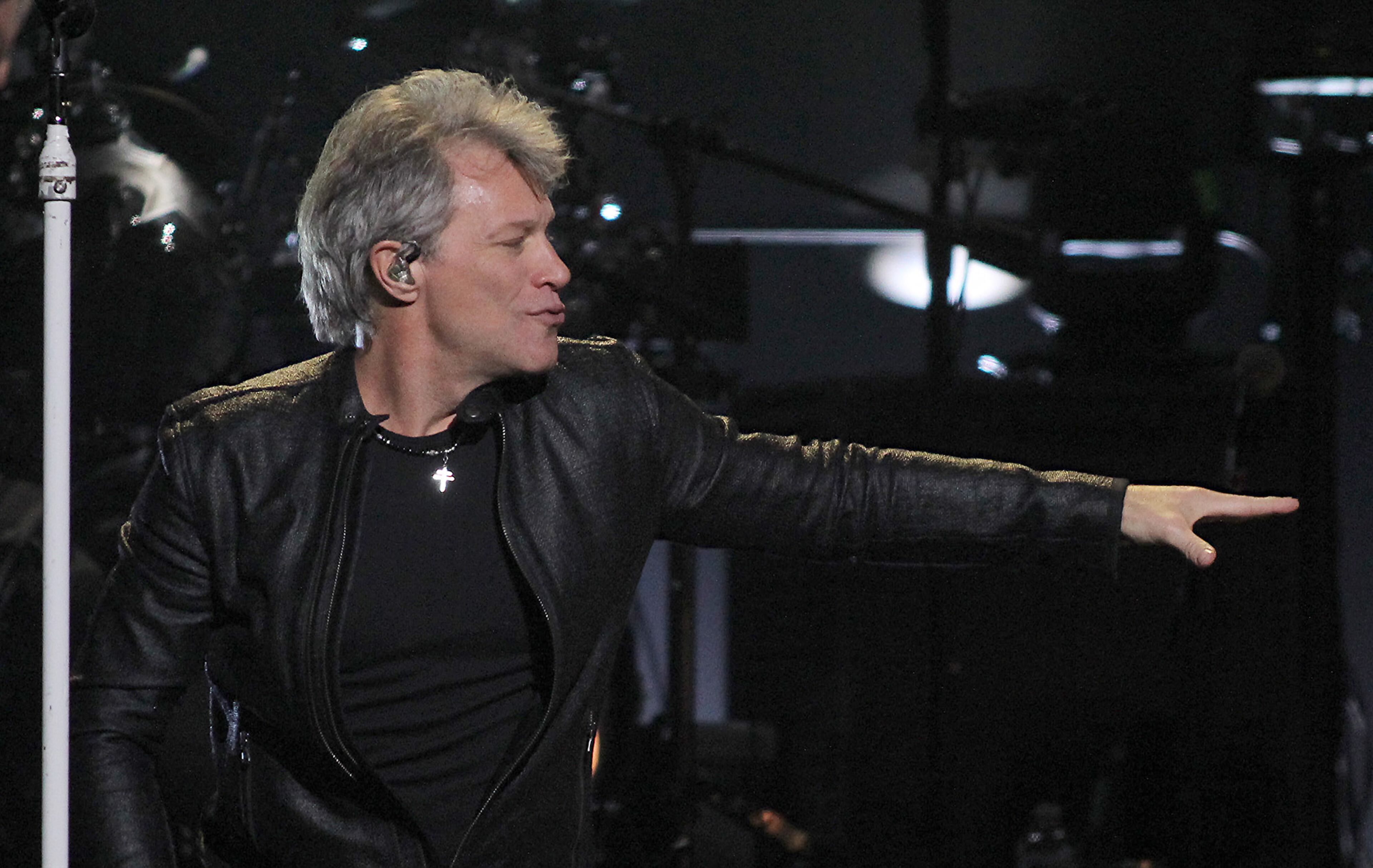 February 10, 2017 - ATLANTA -- Frontman Jon Bon Jovi works the crowd on their "This House is Not for Sale" tour at Philips Arena in Atlanta on Friday, February 10, 2017. (Akili-Casundria Ramsess/Special to the AJC)