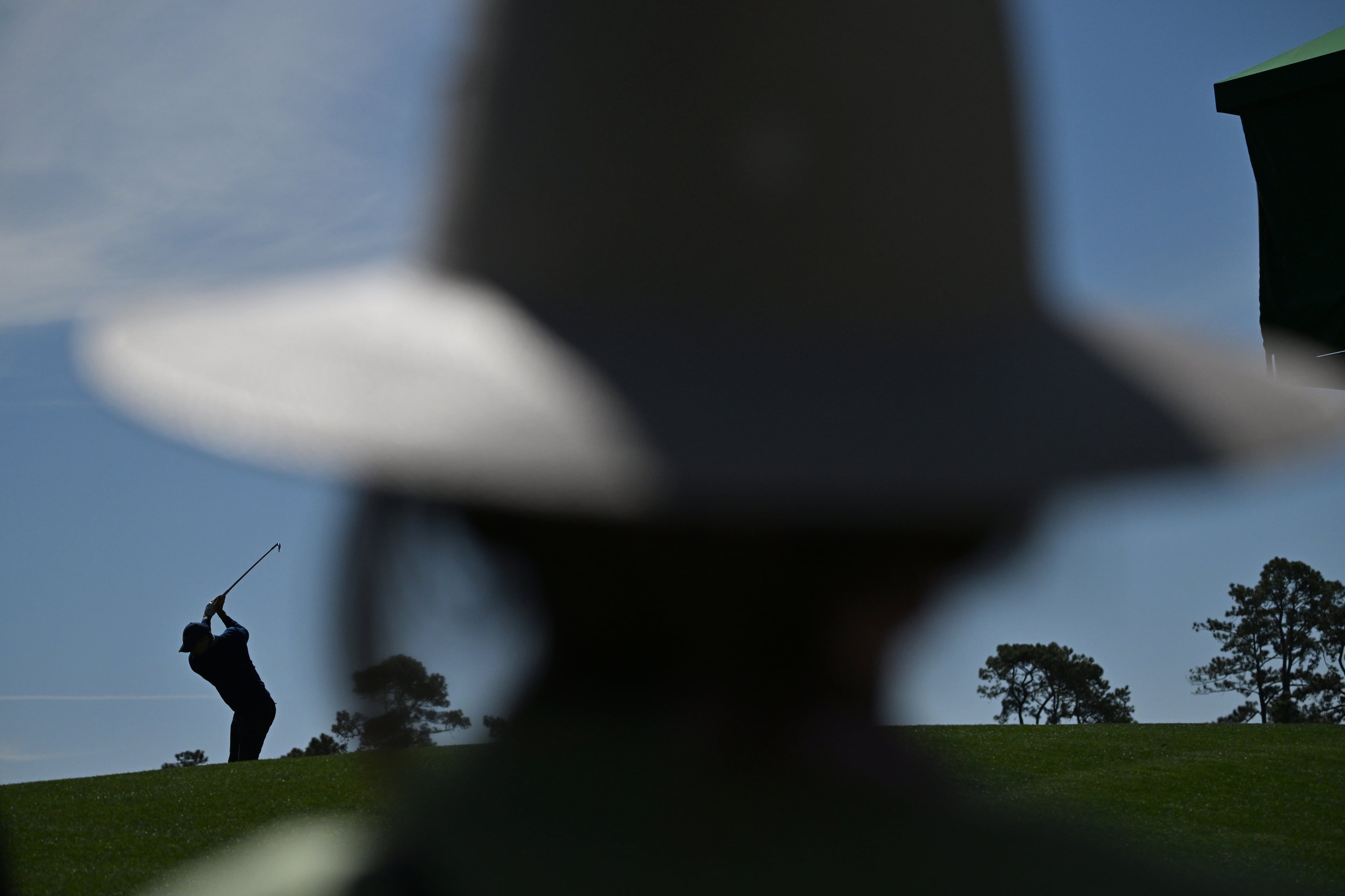 Rory McIlroy on fourth tee during first round of the Masters Tournament, at Augusta National Golf Club, Thursday, April 9, 2026, in Augusta, Ga. (Hyosub Shin/AJC)
