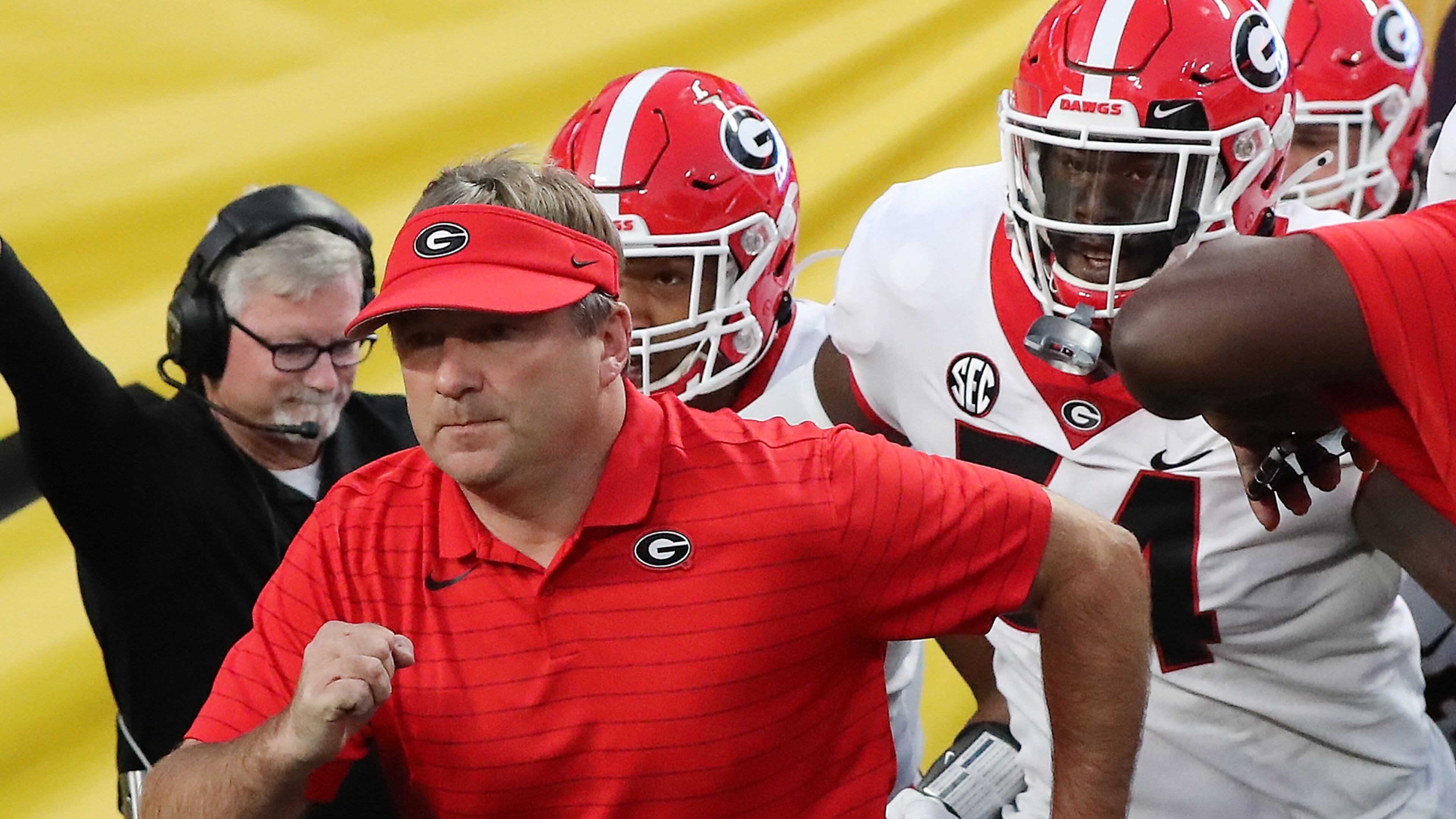 As they embark upon the SEC part of their schedule, Kirby Smart and the Georgia Bulldogs are running in front of the rest of the East. (Curtis Compton / Curtis.Compton@ajc.com)