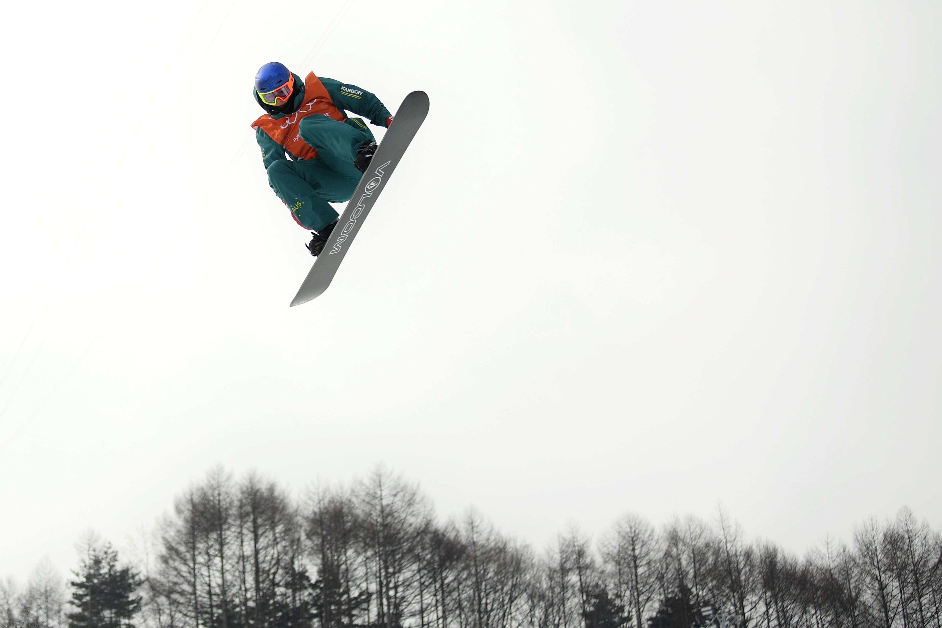 PYEONGCHANG-GUN, SOUTH KOREA - FEBRUARY 09: Snowboarder Scotty James of Australia practices ahead of the PyeongChang 2018 Winter Olympic Games at Phoenix Snow Park on February 9, 2018 in Pyeongchang-gun, South Korea. (Photo by David Ramos/Getty Images)