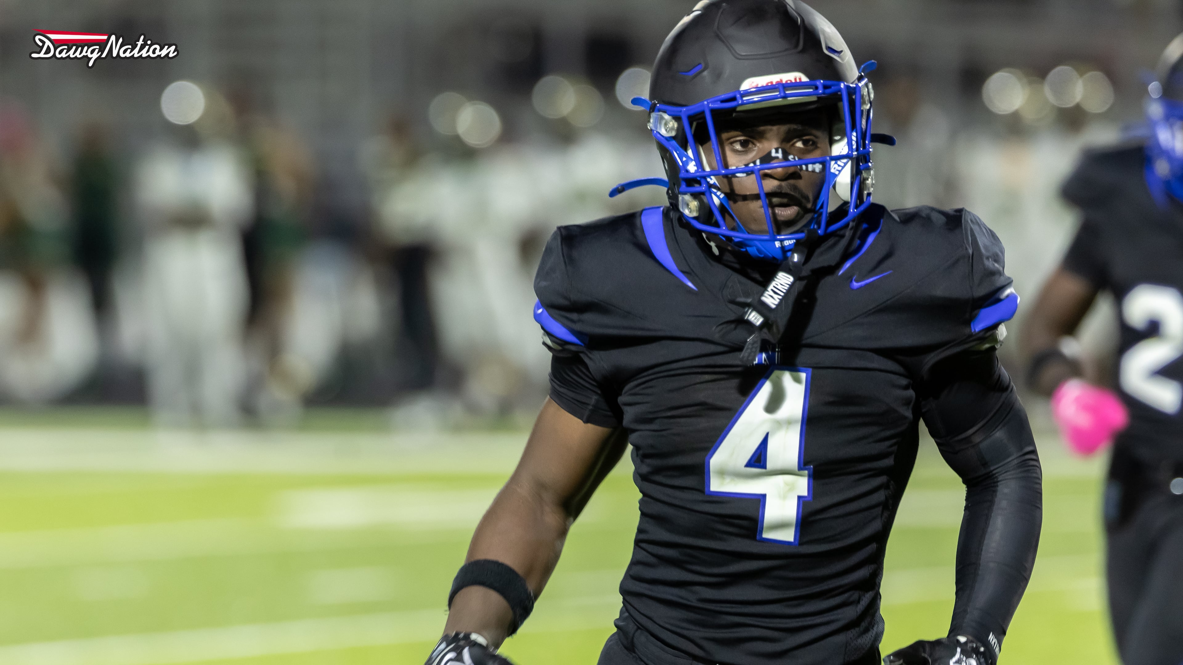 Newton safety Braylon Miller, a 3-star prospect, scans the field during his team's 38-27 win against Grayson on Friday, Oct. 16, 2026, in Covington. Miller, who had previously committed to Liberty, flipped his commitment to Georgia. (Jeff Sentell/DawgNation)