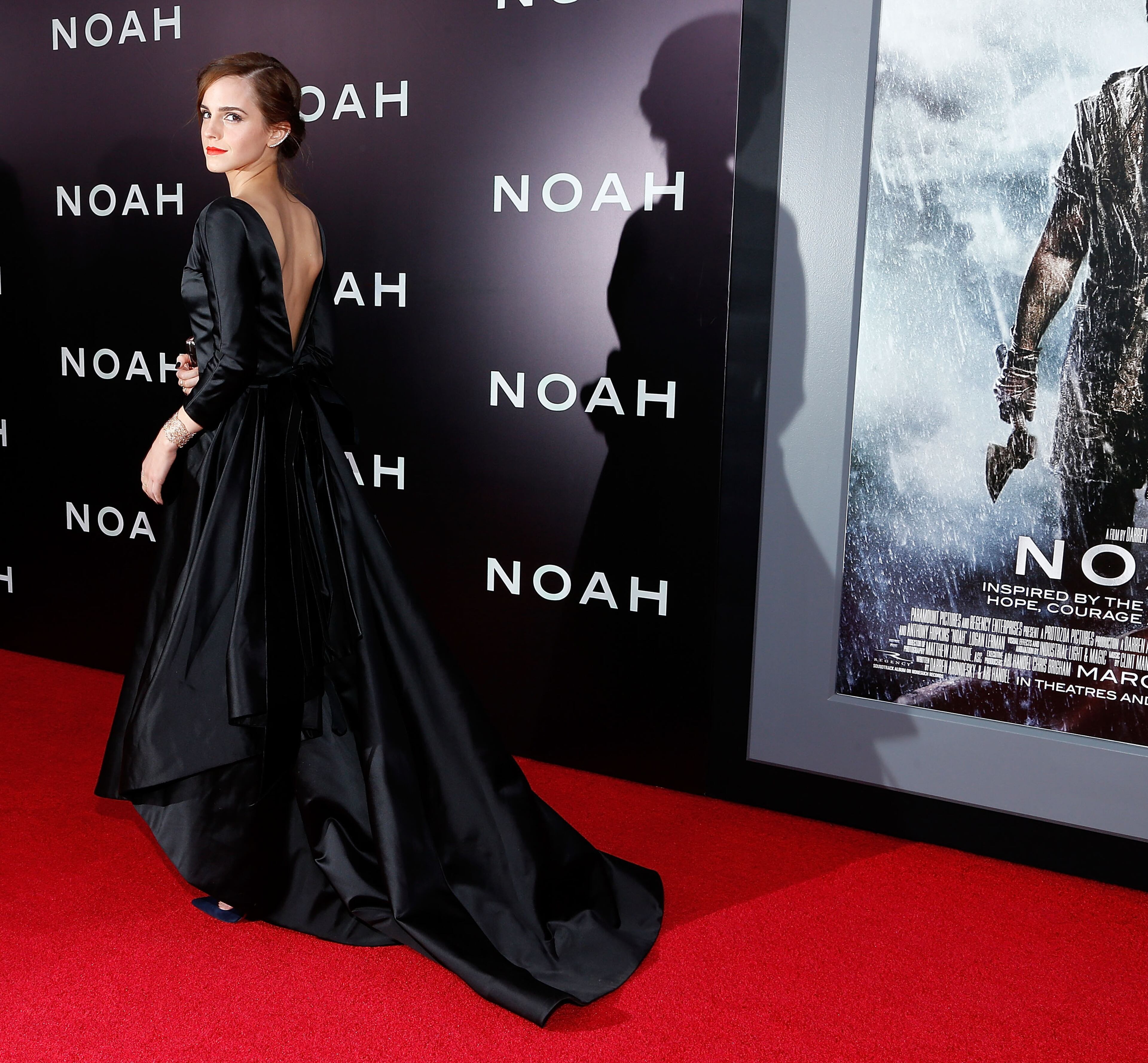 Actress Emma Watson attends the New York Premiere of "Noah" at Clearview Ziegfeld Theatre on March 26, 2014 in New York City. (Photo by Jemal Countess/Getty Images)