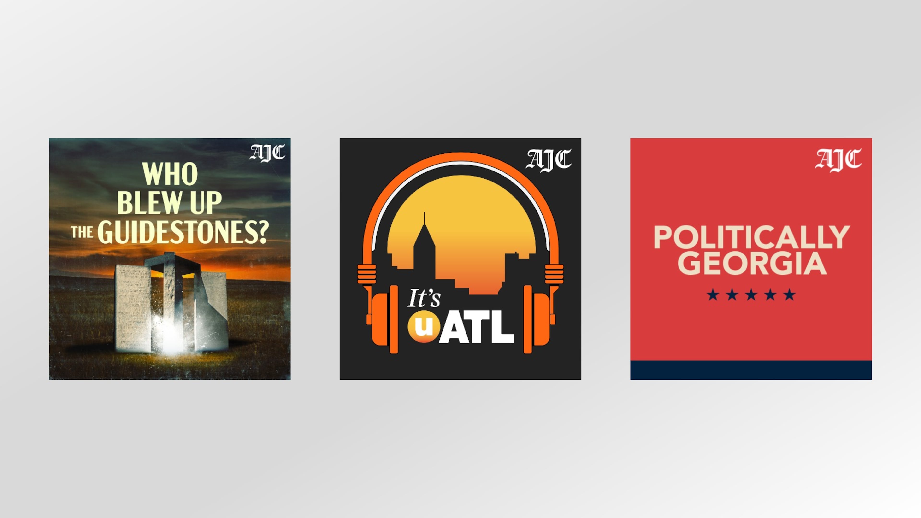 AJC podcasts "Who Blew Up the Guidestones?" "It's UATL" and "Politically Georgia" are nominated in several categories at the 2026 Signal Awards.