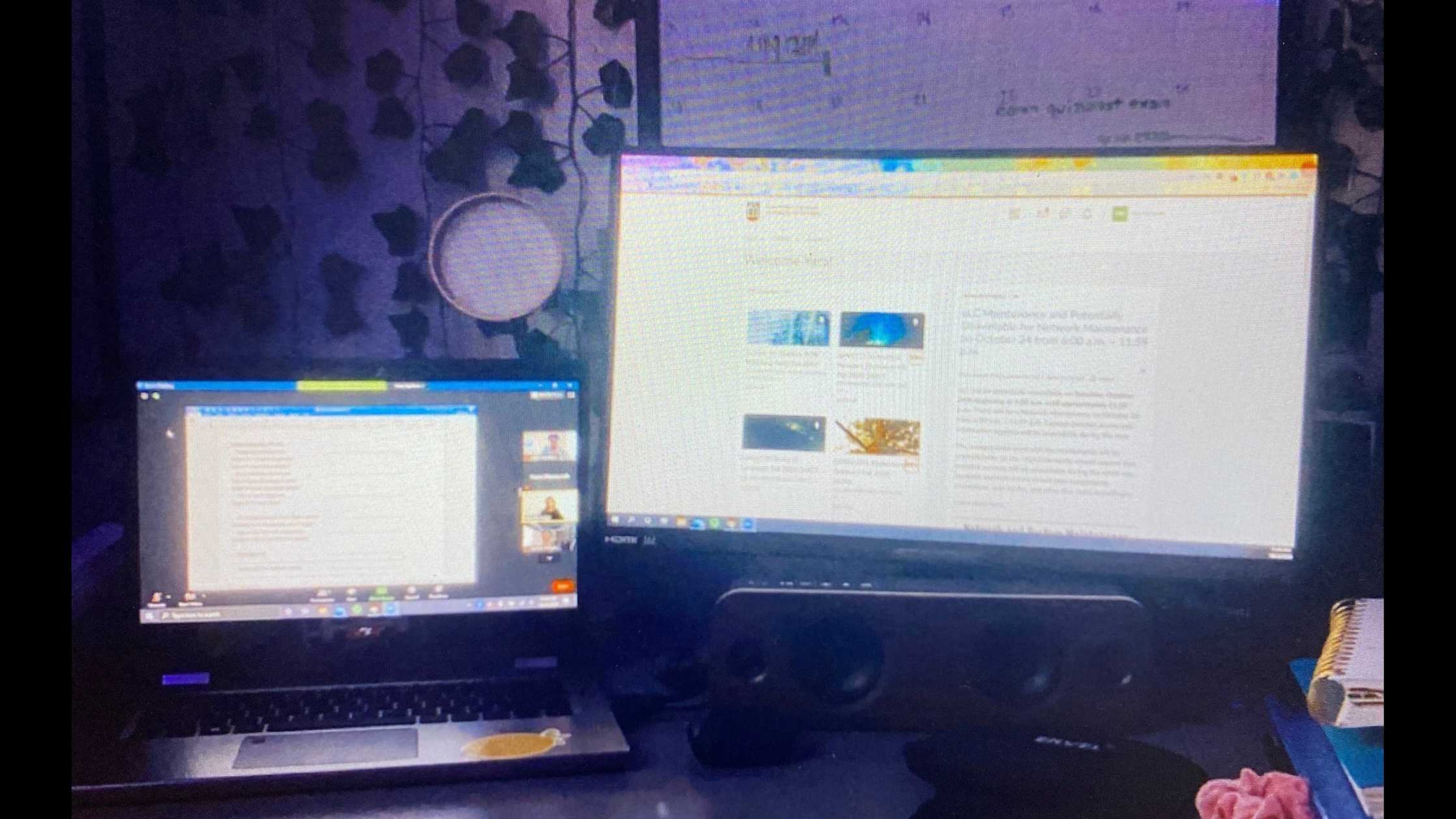 University of Georgia student Yara Manasrah's work station. PHOTO CONTRIBUTED.