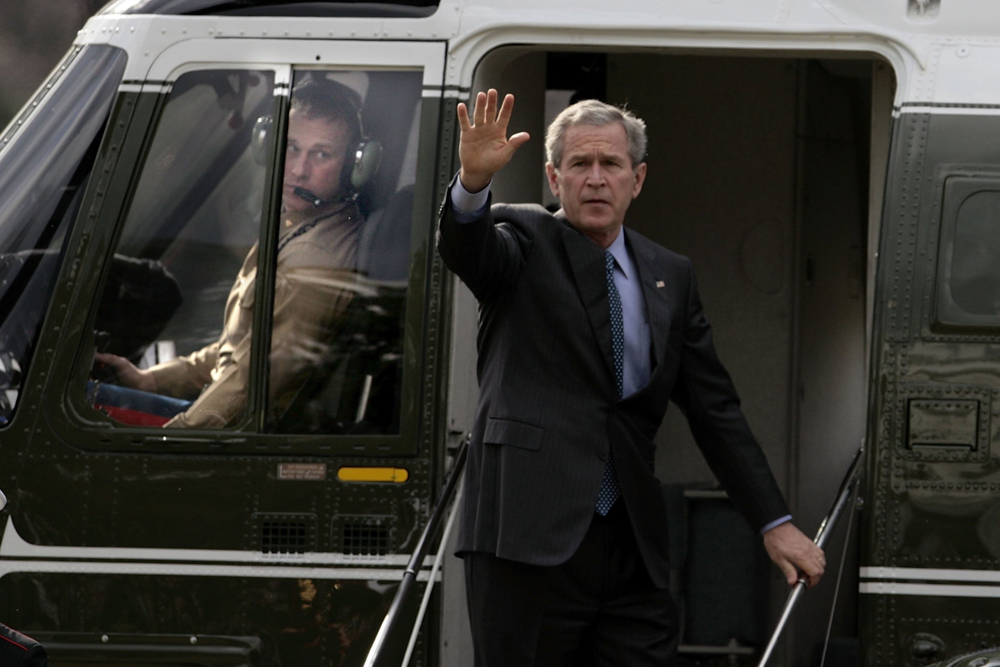 Former U.S. President George W. Bush served as a pilot in the Texas Air National Guard. (Photo by Chip Somodevilla/Getty Images)