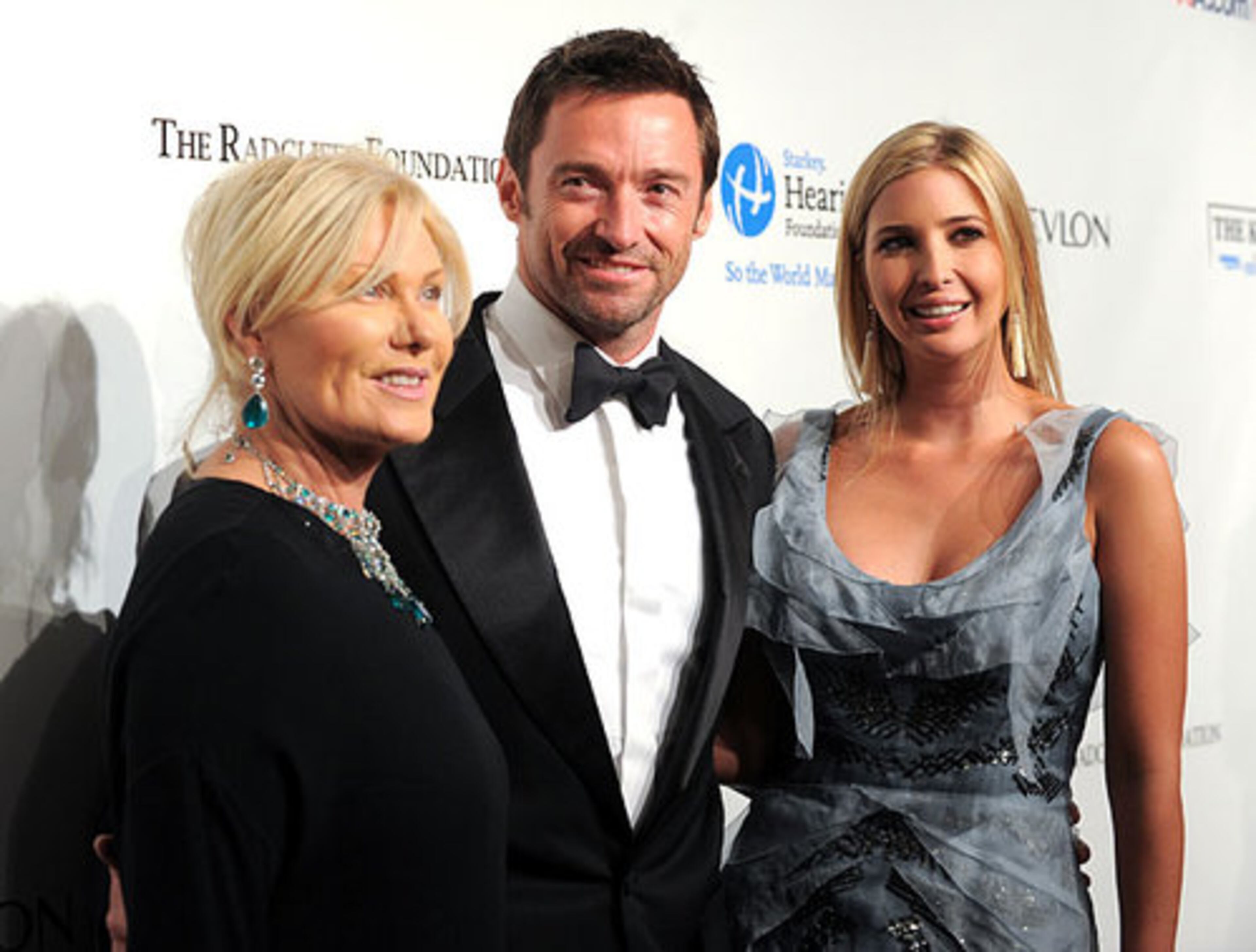 From left, Deborra-Lee Furness, actor Hugh Jackman, and television personality Ivanka Trump.