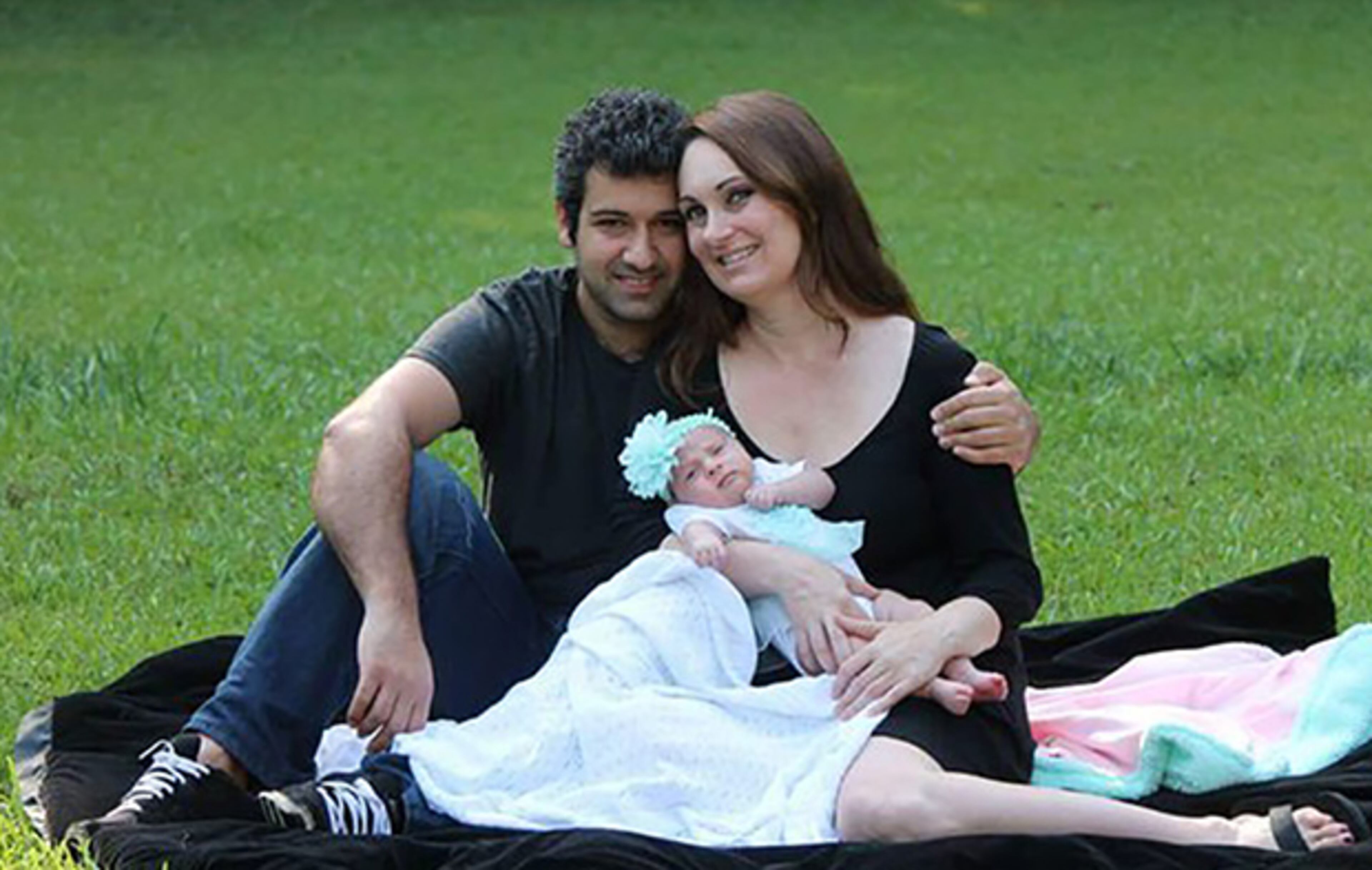 Camila Wright and Shahriar Zolfaghari with their child.(Credit: Facebook)