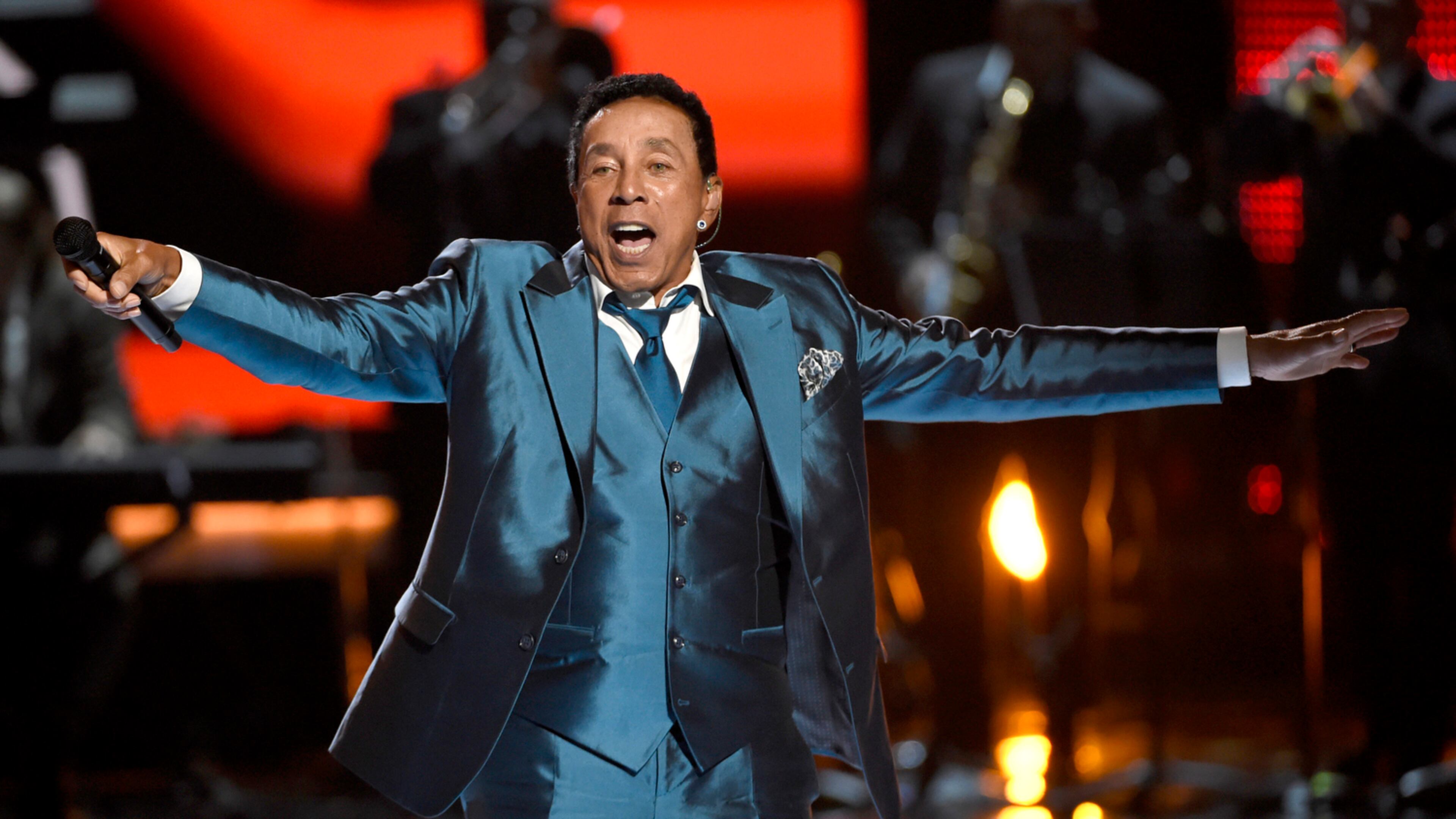 BET AWARD PERFORMANCE--Smokey Robinson performs at the BET Awards at the Microsoft Theater on Sunday, June 28, 2015, in Los Angeles. (Photo by Chris Pizzello/Invision/AP)