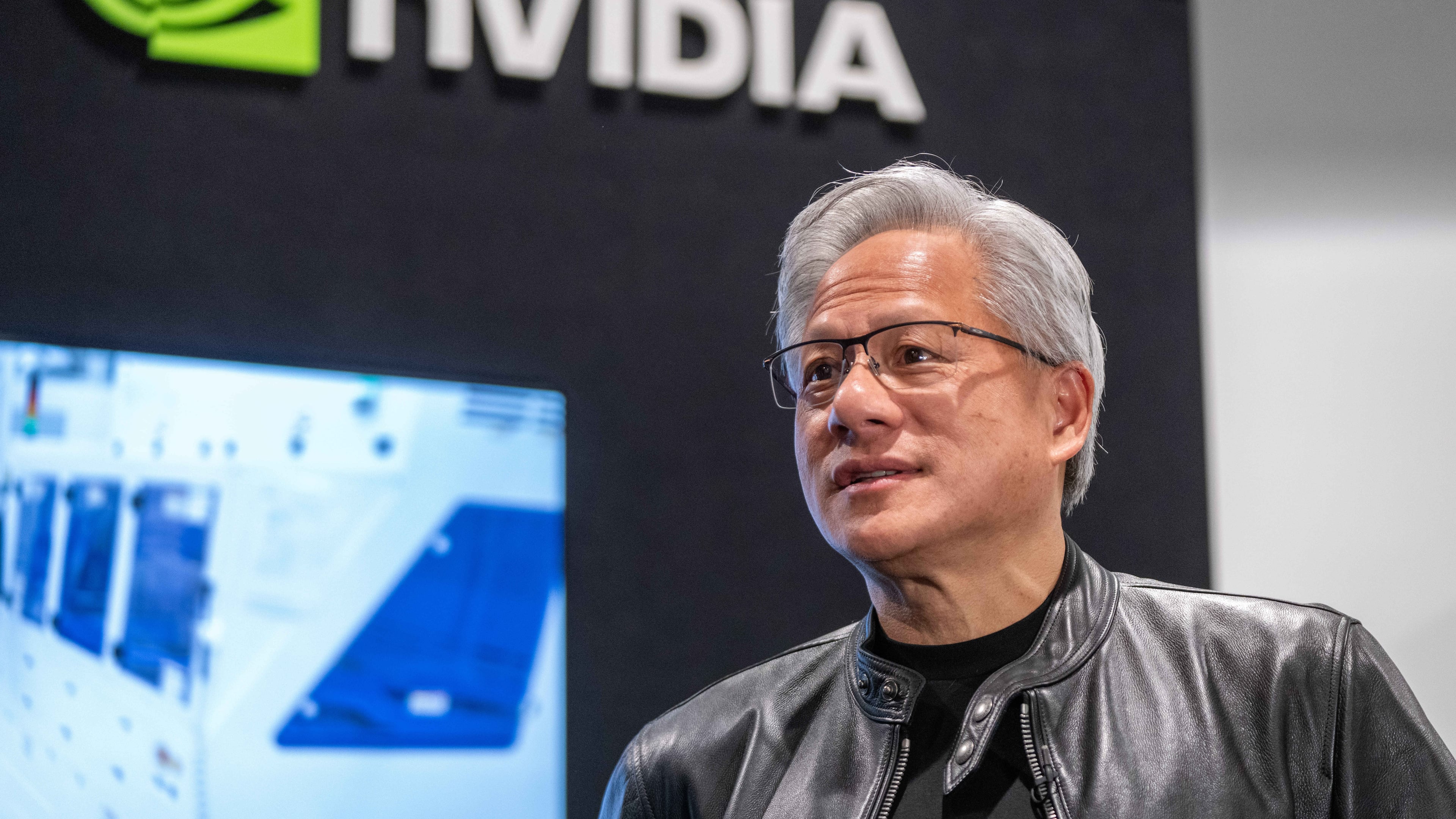 FILE - Jensen Huang, president and CEO of Nvidia, waits for a groundbreaking ceremony for an expansion of Coherent's manufacturing facility to begin on June 16, 2026, in Sherman, Texas. (AP Photo/Jeffrey McWhorter, File)