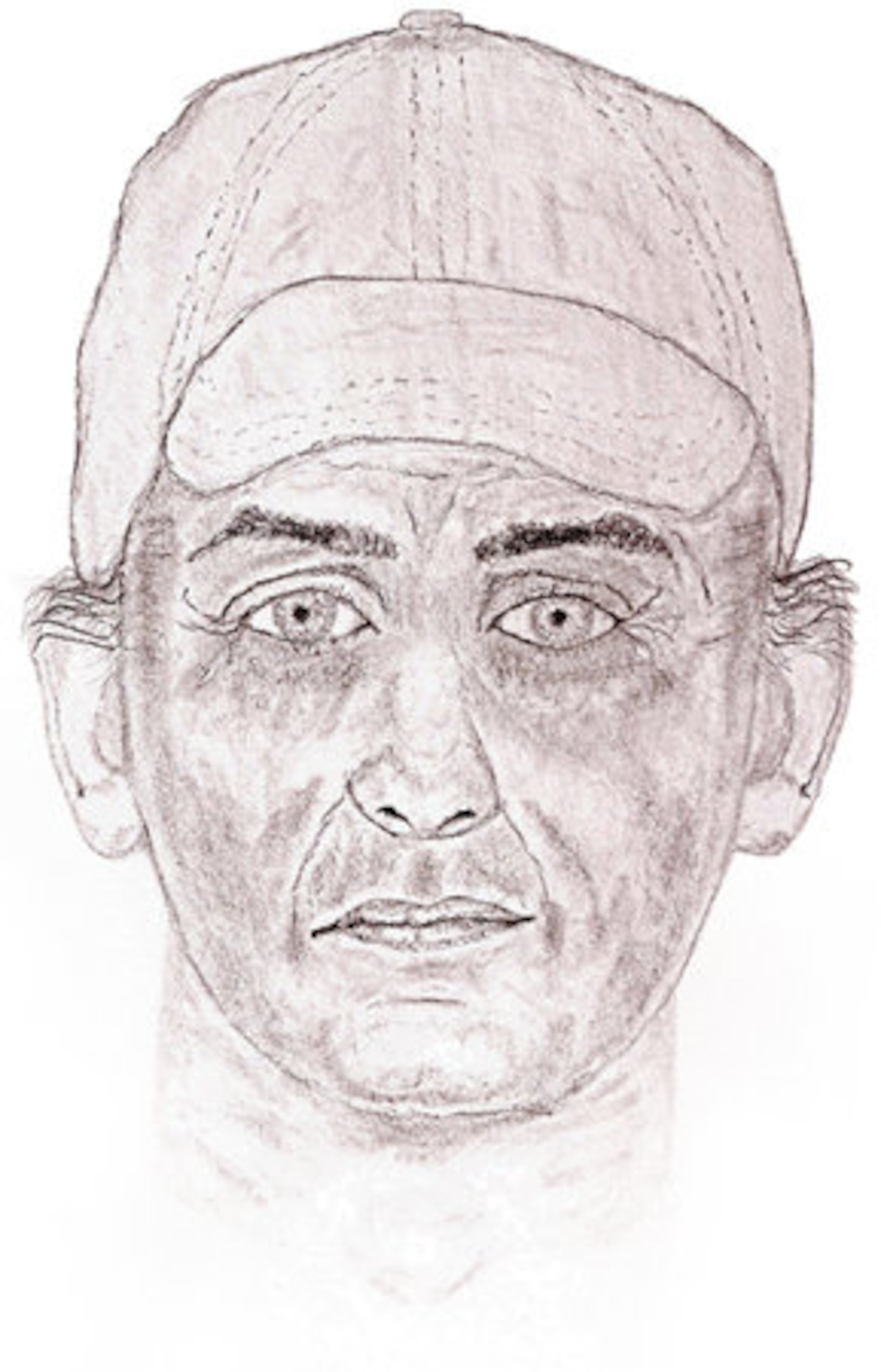Original sketch of shooting suspect.
