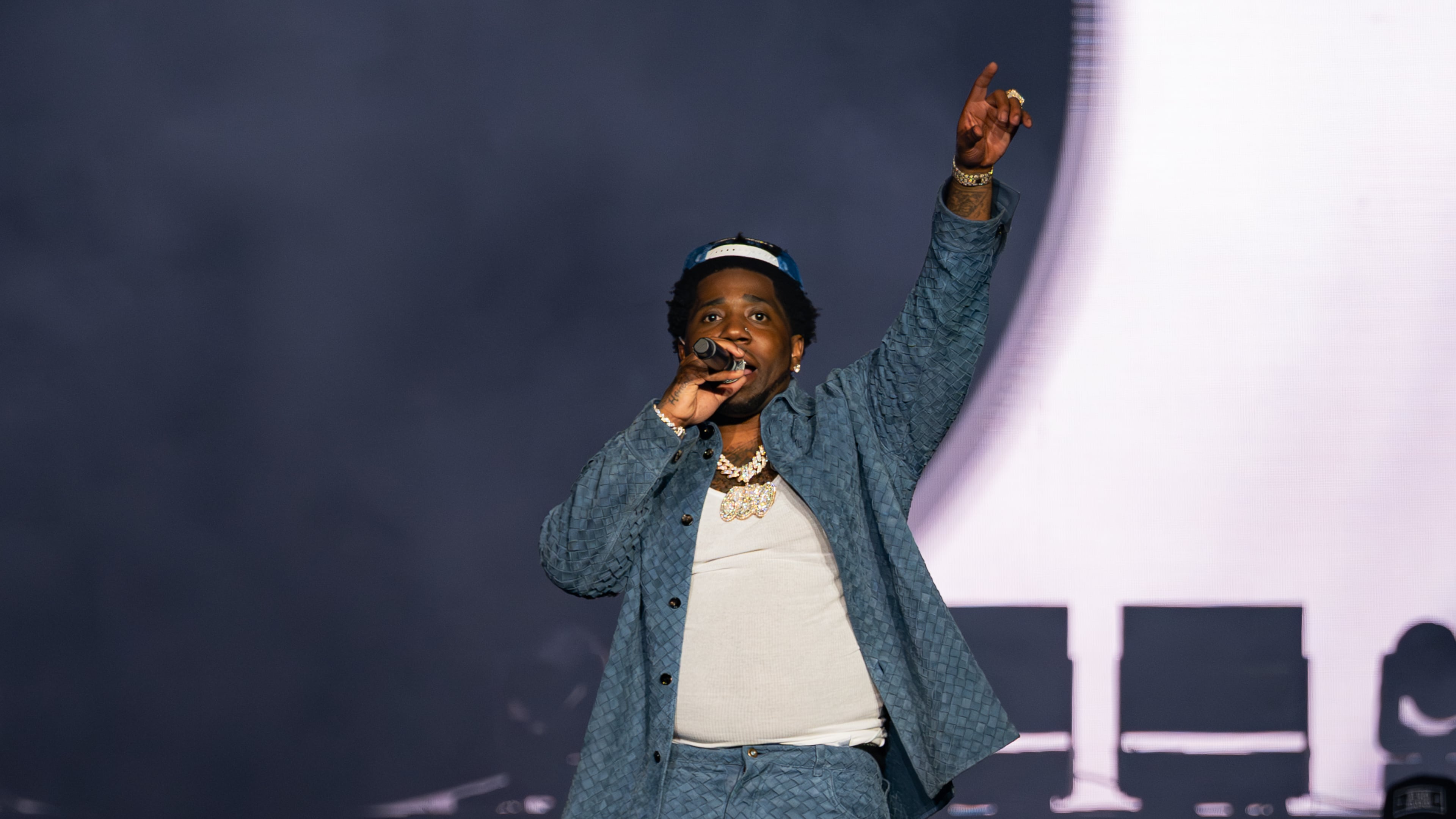 Atlanta rapper YFN Lucci's homecoming concert Saturday, Aug. 23, 2025, at State Farm Arena in Atlanta was his first show since being released from prison in January. He pleaded guilty to a gang charge in 2024. (Courtesy of Scoot Holloway/State Farm Arena)