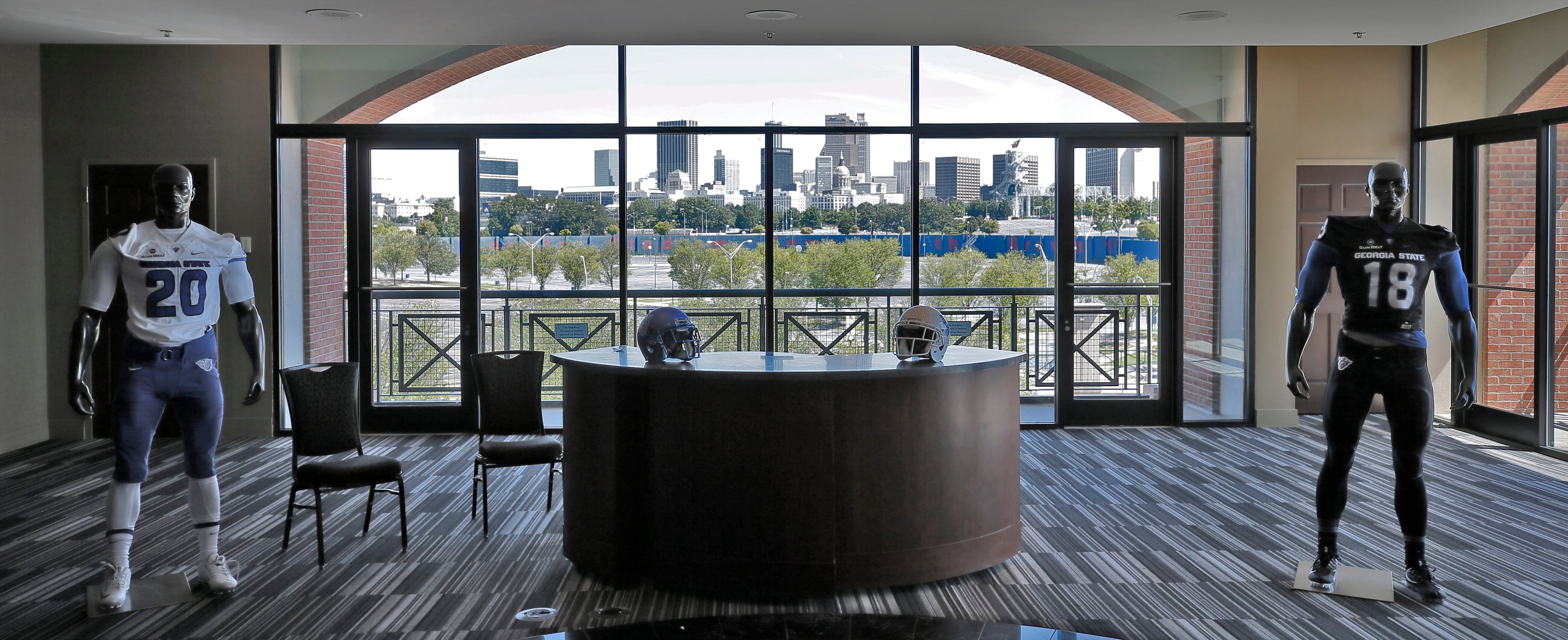 View from the clubhouse level looking toward downtown.