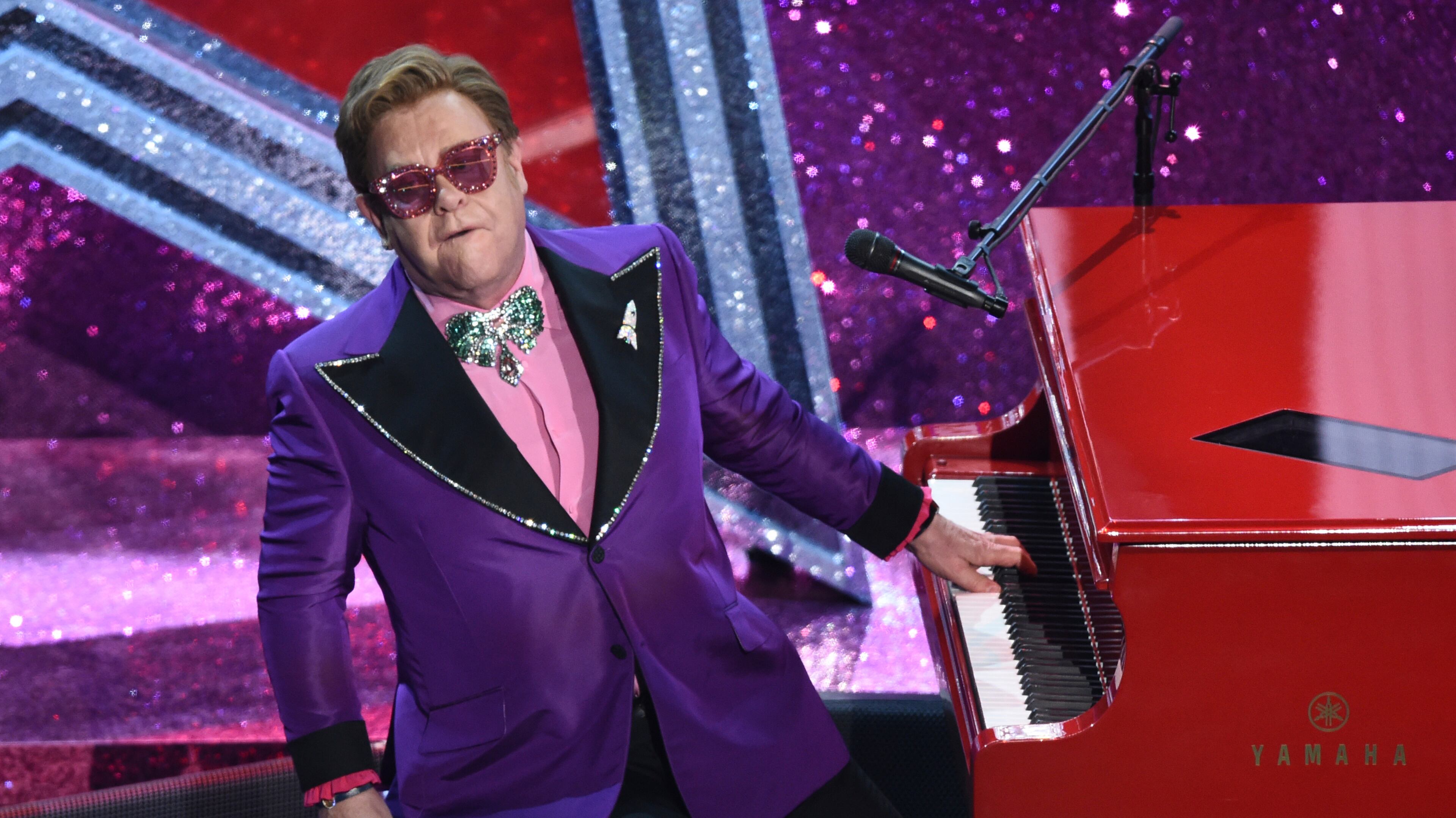 Elton John, shown performing at the 2020 Oscars, is re-releasing his eponymous debut album for its 50th anniversary. (AP Photo/Chris Pizzello, File)