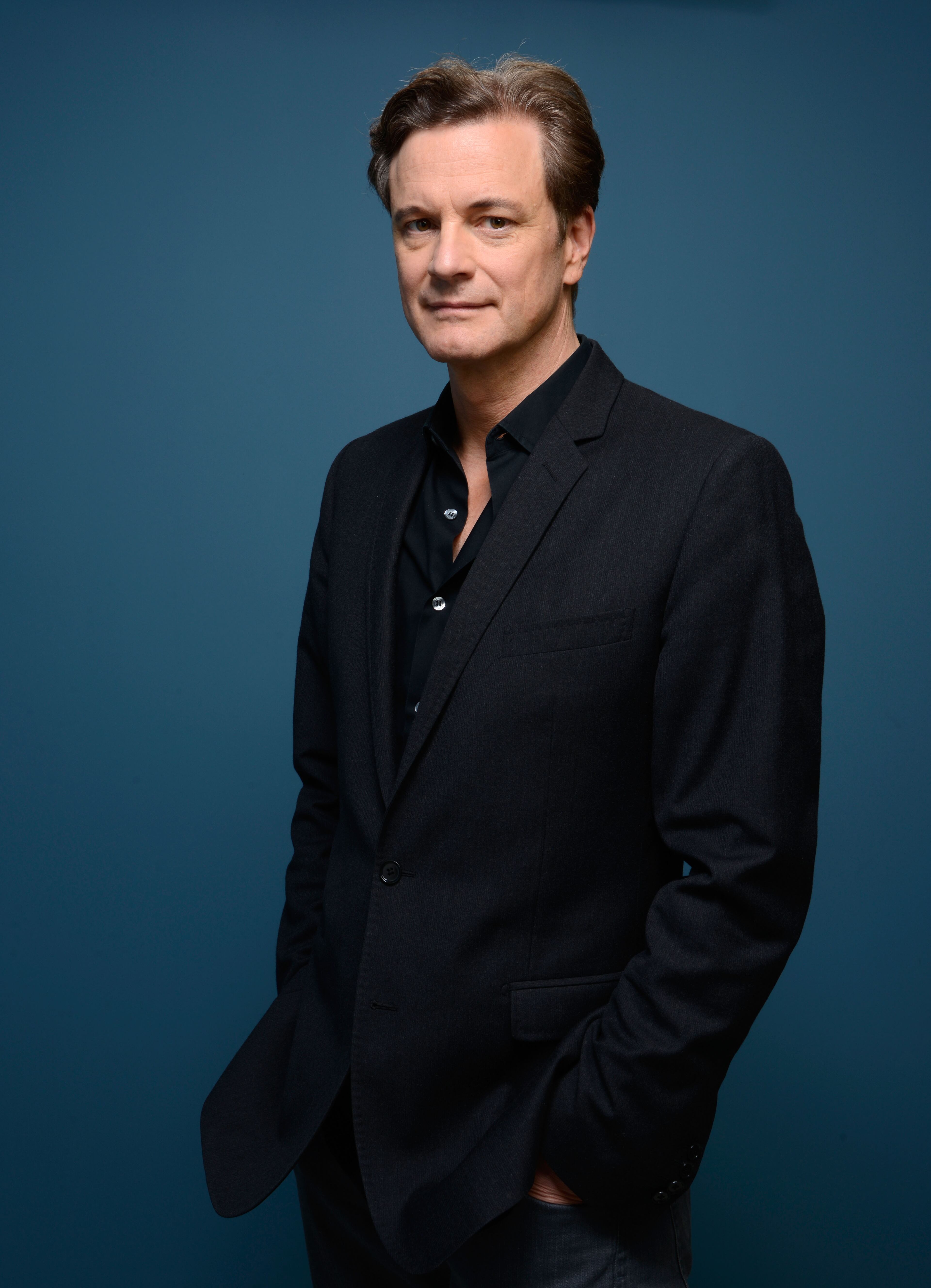 Actor Colin Firth of "Railway Man" poses at the Guess Portrait Studio during the 2013 Toronto International Film Festival on Sept. 7, 2013, in Toronto, Canada.