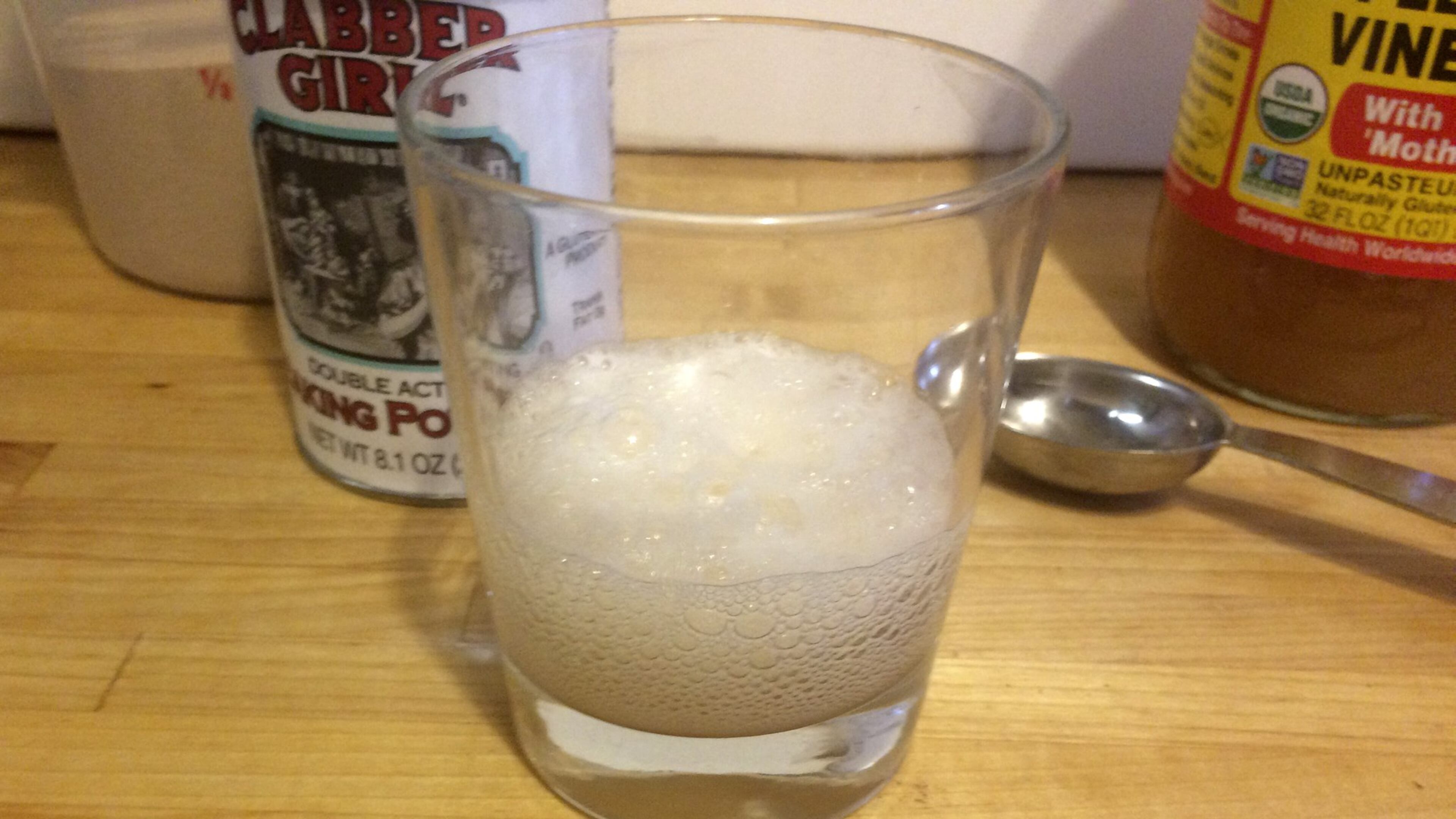 Cider vinegar and baking soda should inspire lots of bubbles almost immediately - the sodium bicarbonate reacts with the acid. (Blair Anthony Robertson/Sacramento Bee/TNS)