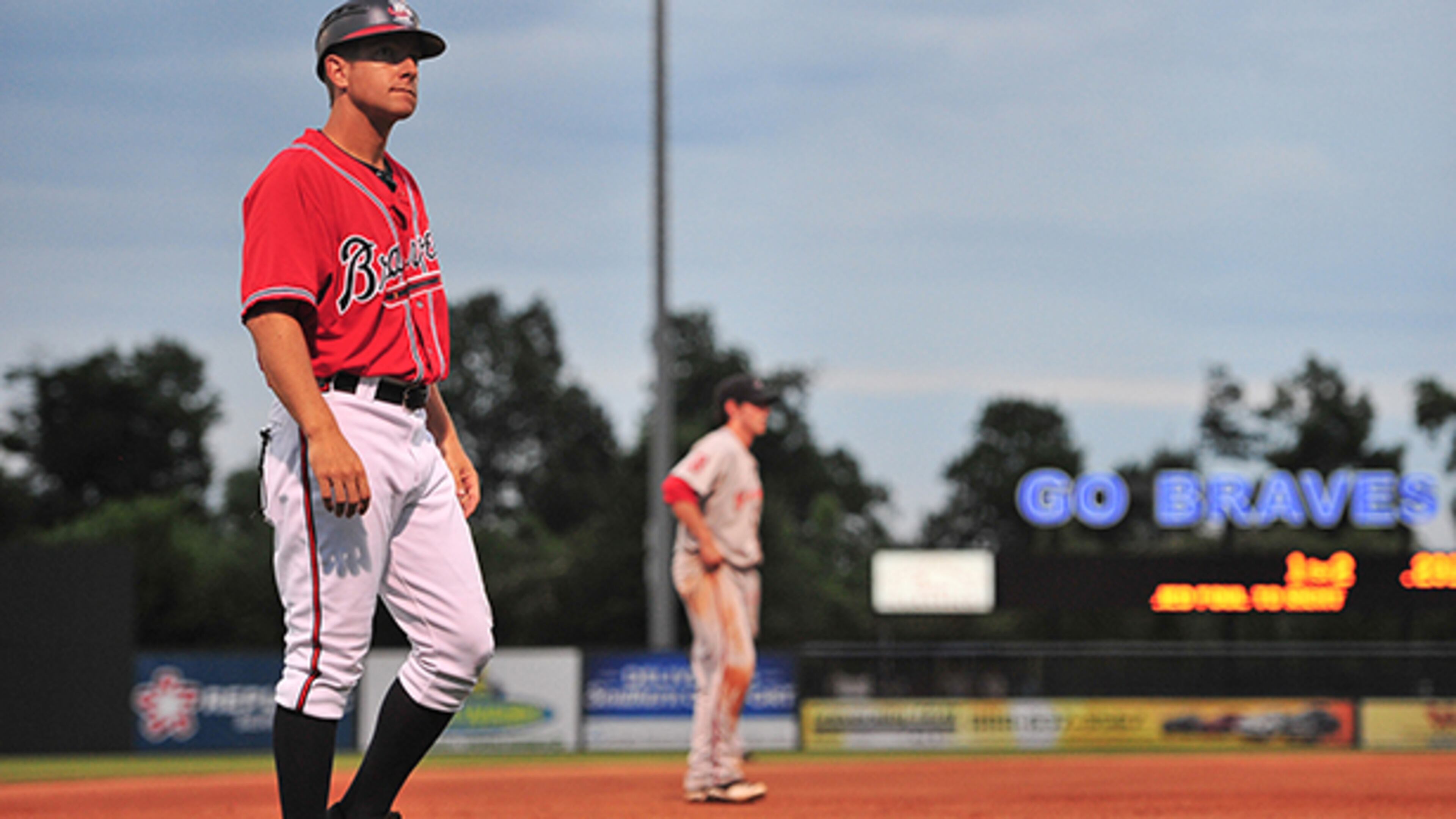 Jonathan Schuerholz is the manager of the Braves' Single-A affiliate in Rome.