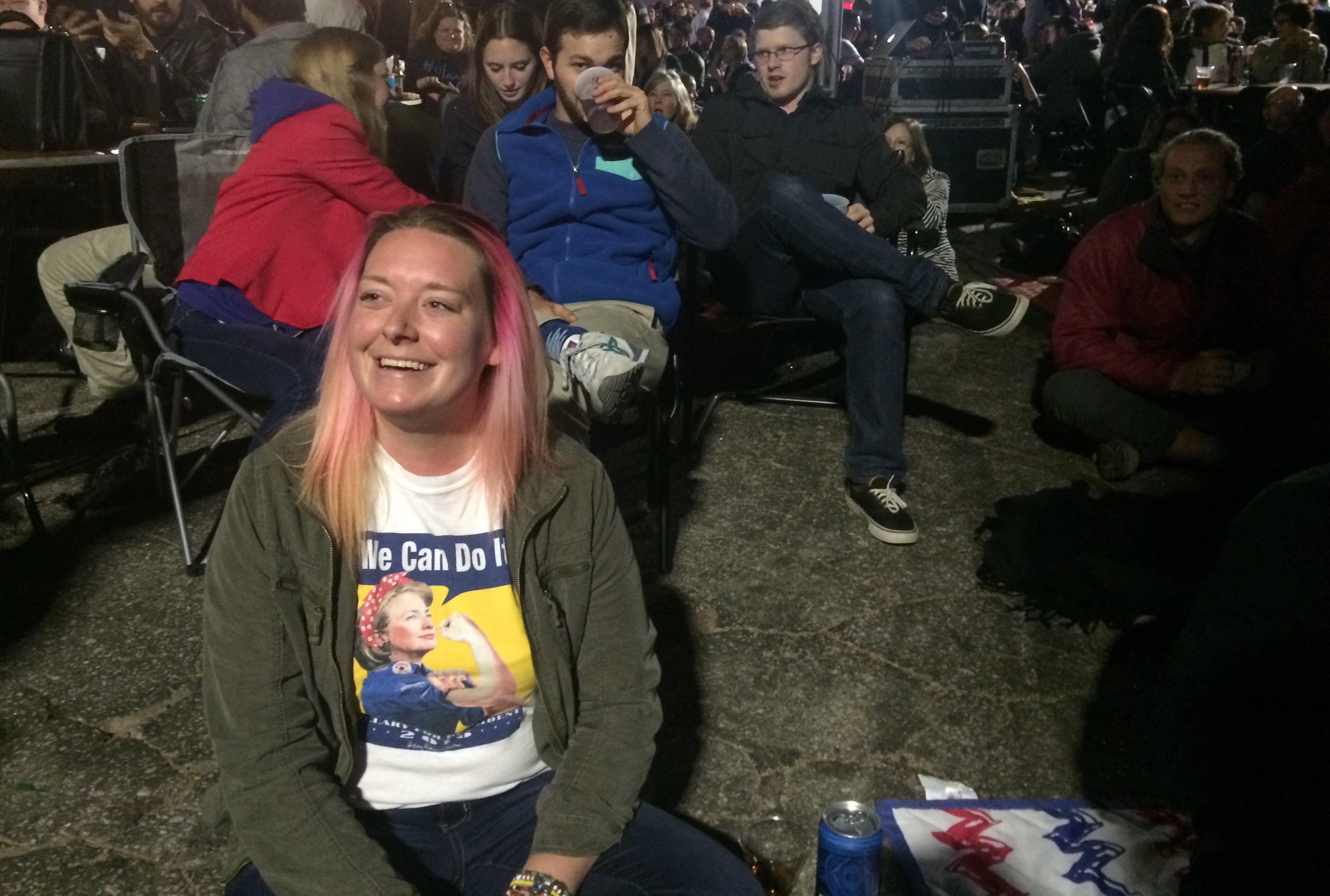 Gabrielle Jerden is from Atlantic City. She and Donald Trump, she said, "go way back." Photo: Jennifer Brett, jbrett@ajc.com