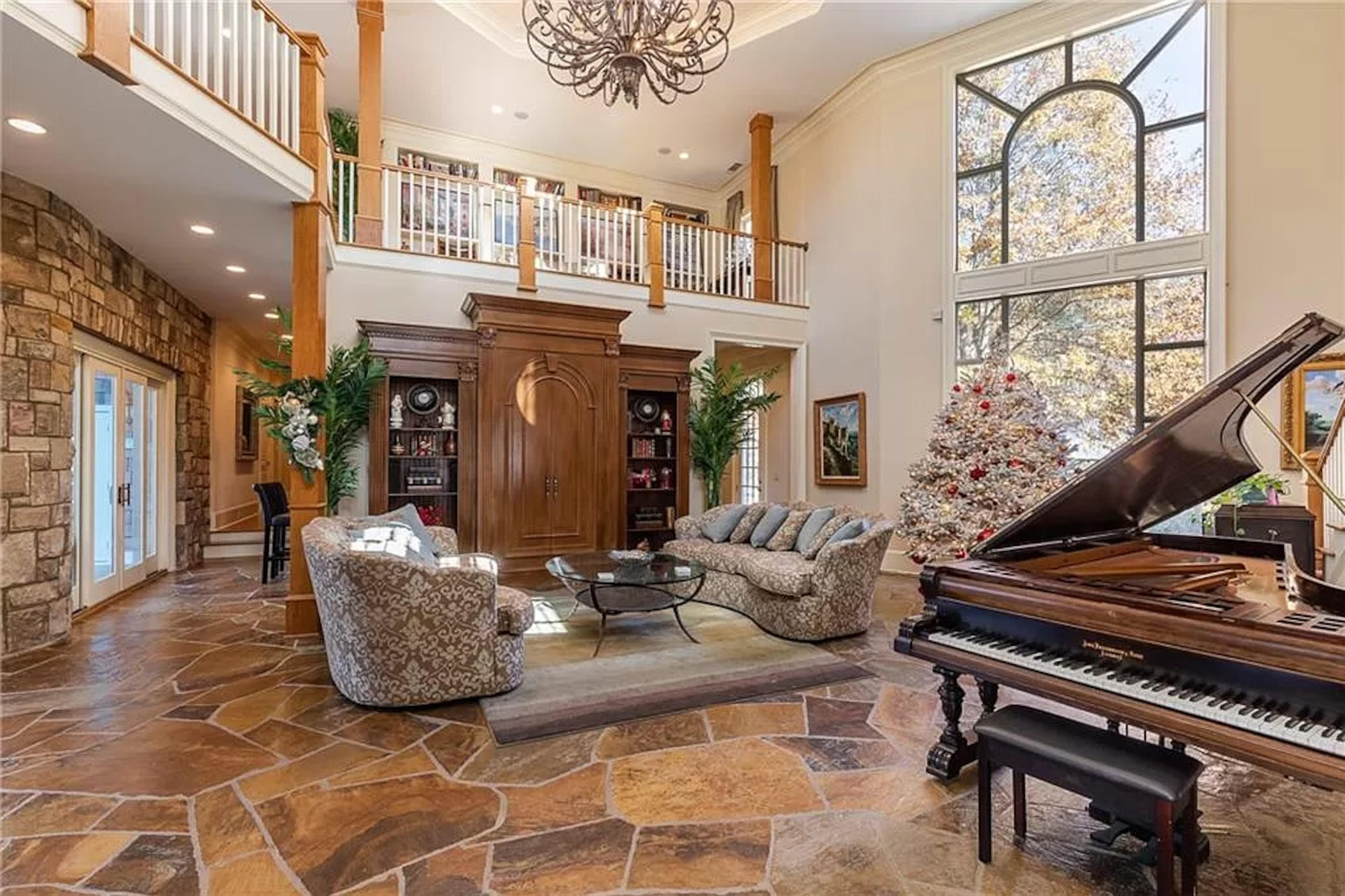 With 35-foot ceilings, the grand foyer is a sight to behold.