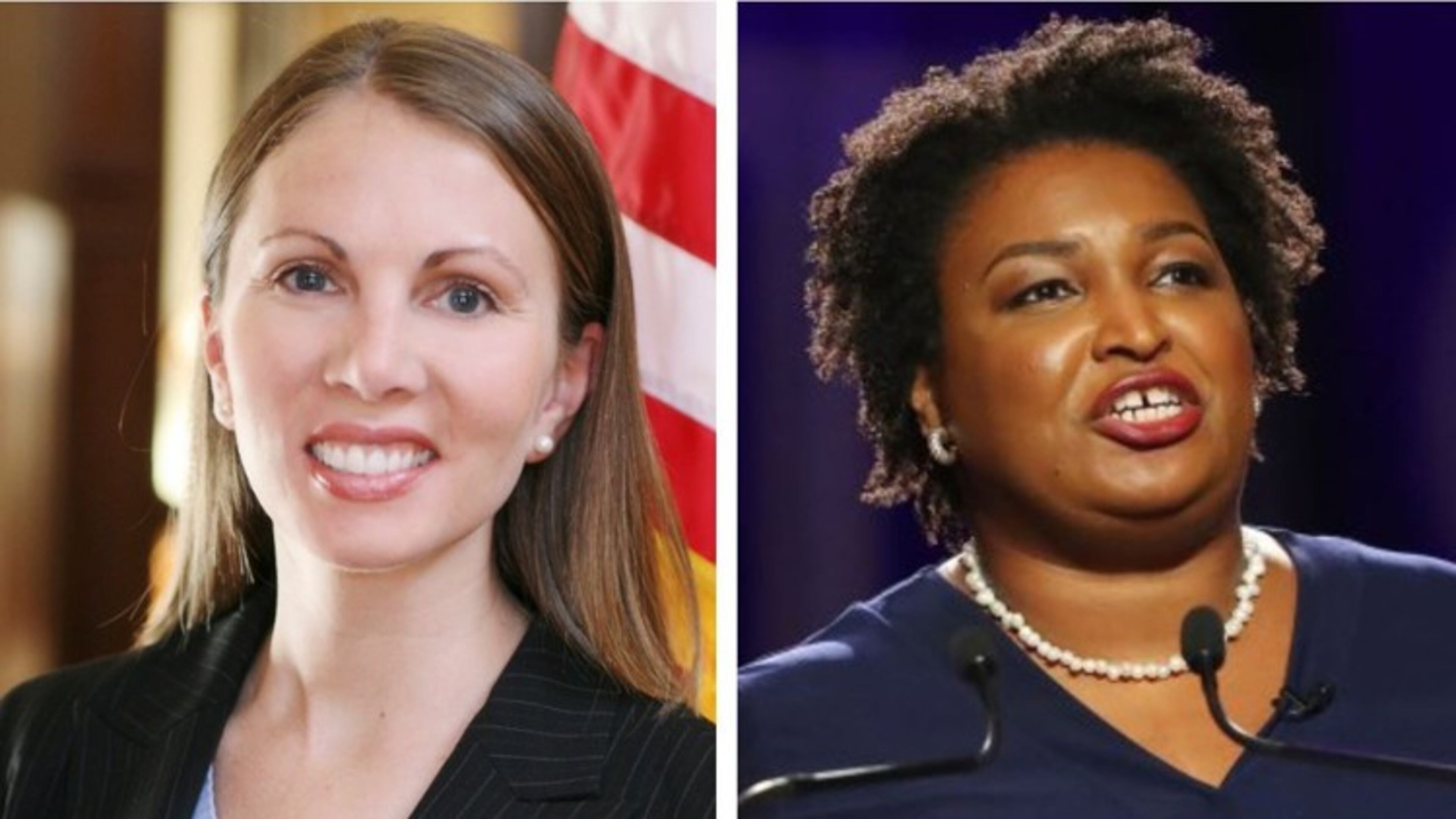 Stacey Evans and Stacey Abrams are squaring off in the Democratic primary. AJC file.