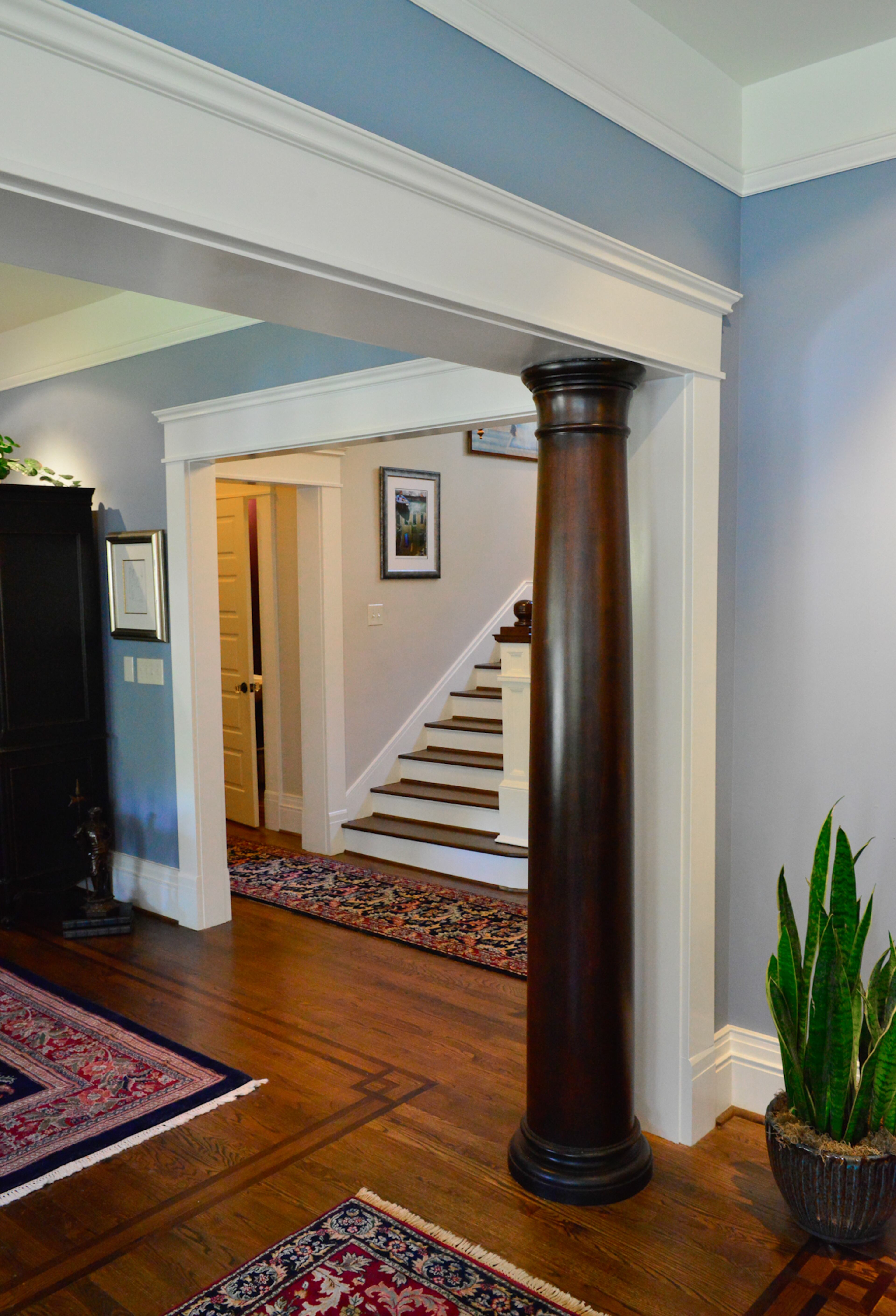 The renovated Druid Hills home has all new walnut-stained oak floors. The Boones were unable to keep the original floors - dating to 1918 - because they were not level.
