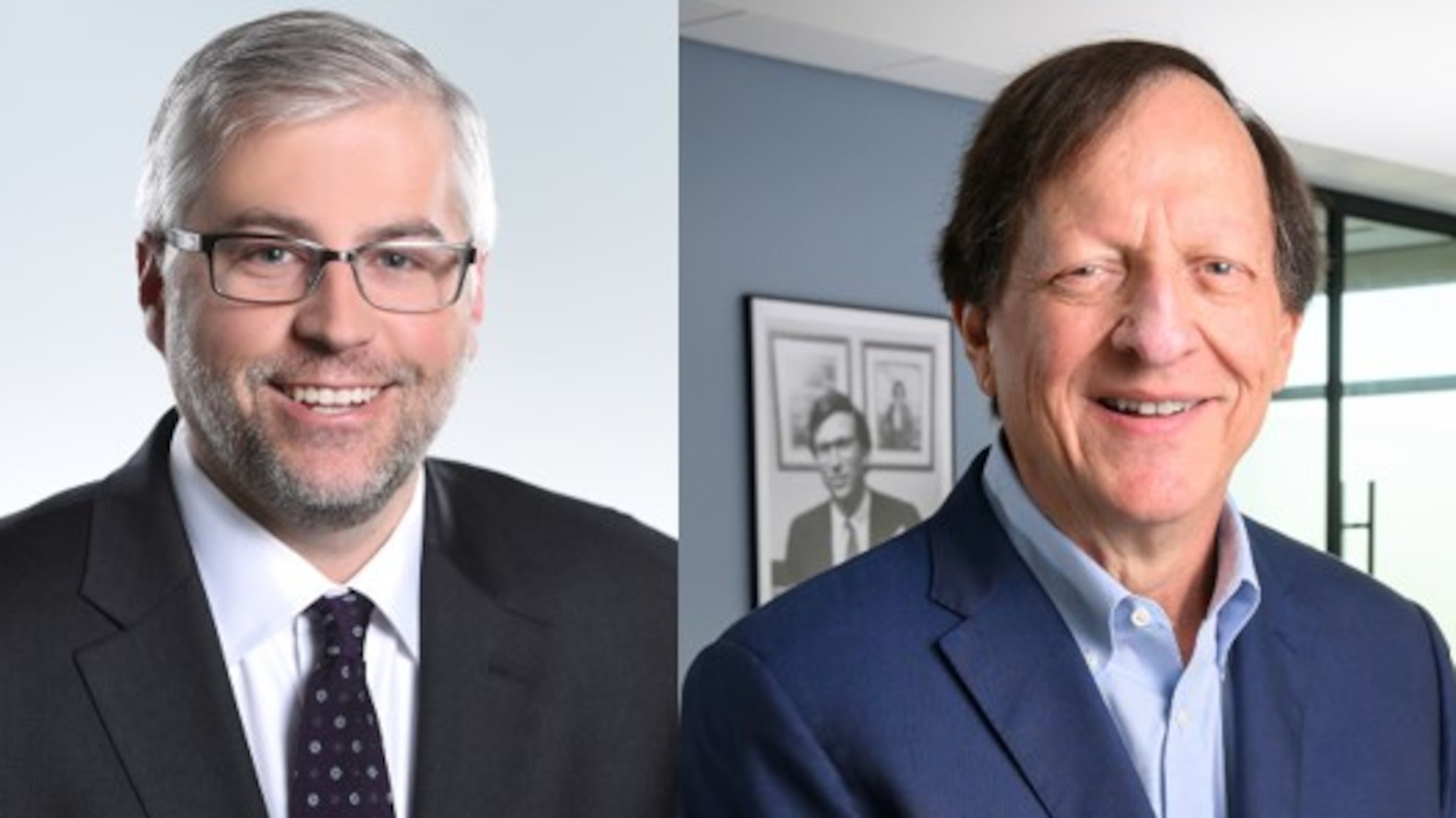 Cody Partin, left, has been named the incoming leader of the Cox Family Office and will succeed Sandy Schwartz, right, who is retiring at the end of the year. SPECIAL