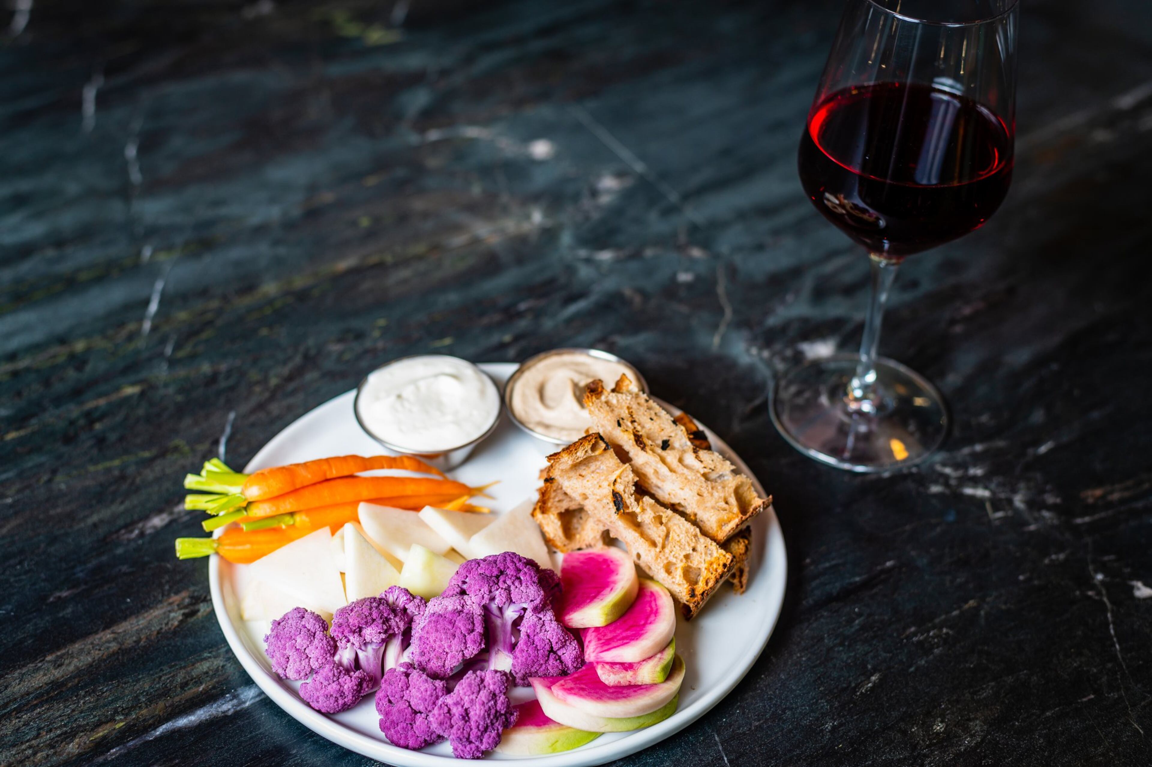 Tonnato and ricotta paired with Mortellito at Hazel Jane’s. CONTRIBUTED BY HENRI HOLLIS