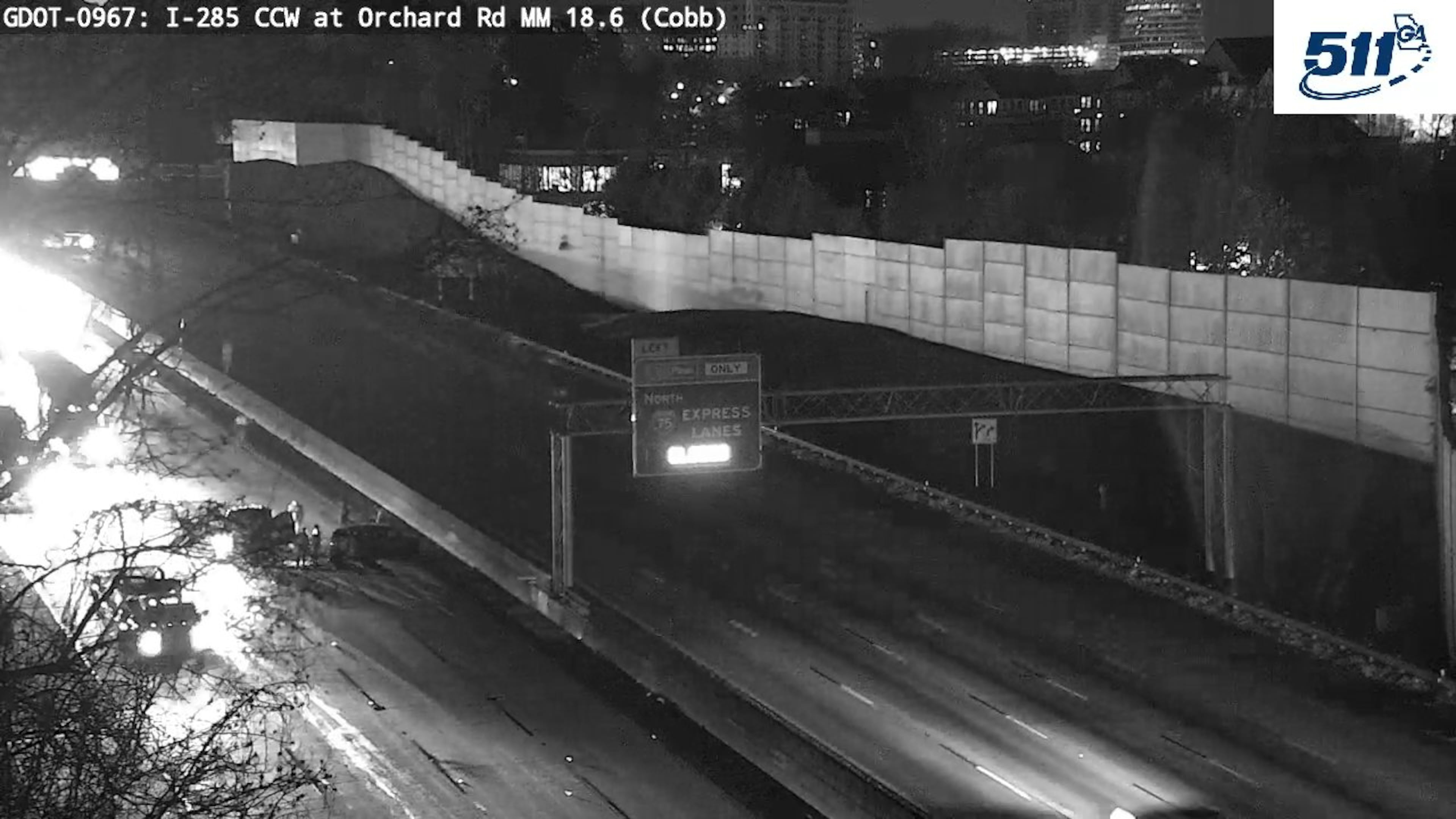 A crash on I-285 seriously injured a Fulton County sheriff's deputy and left two others with minor injuries, Cobb County police said.