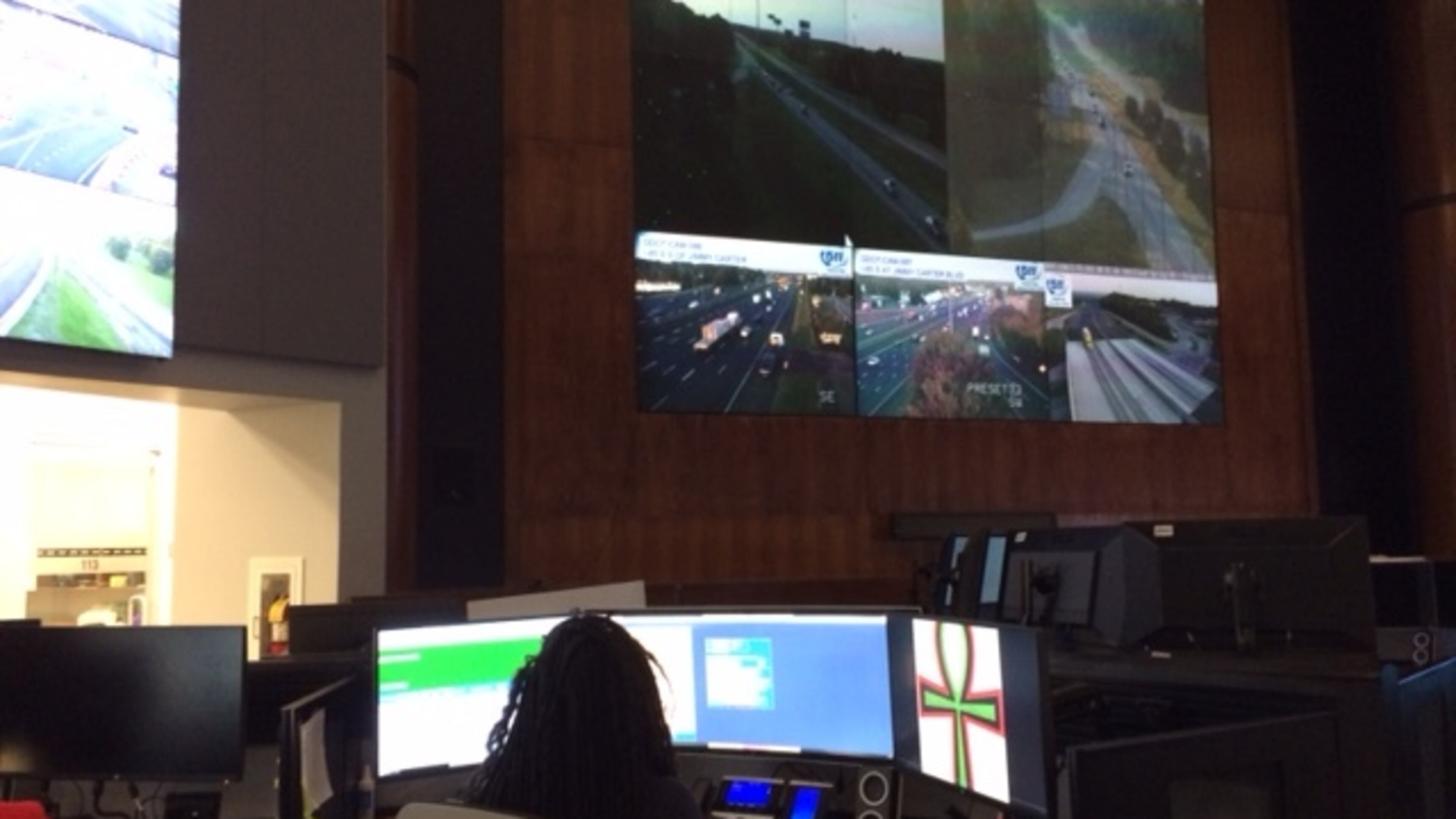 Georgia Department of Transportation employees monitor Hurricane Irma traffic from Atlanta.