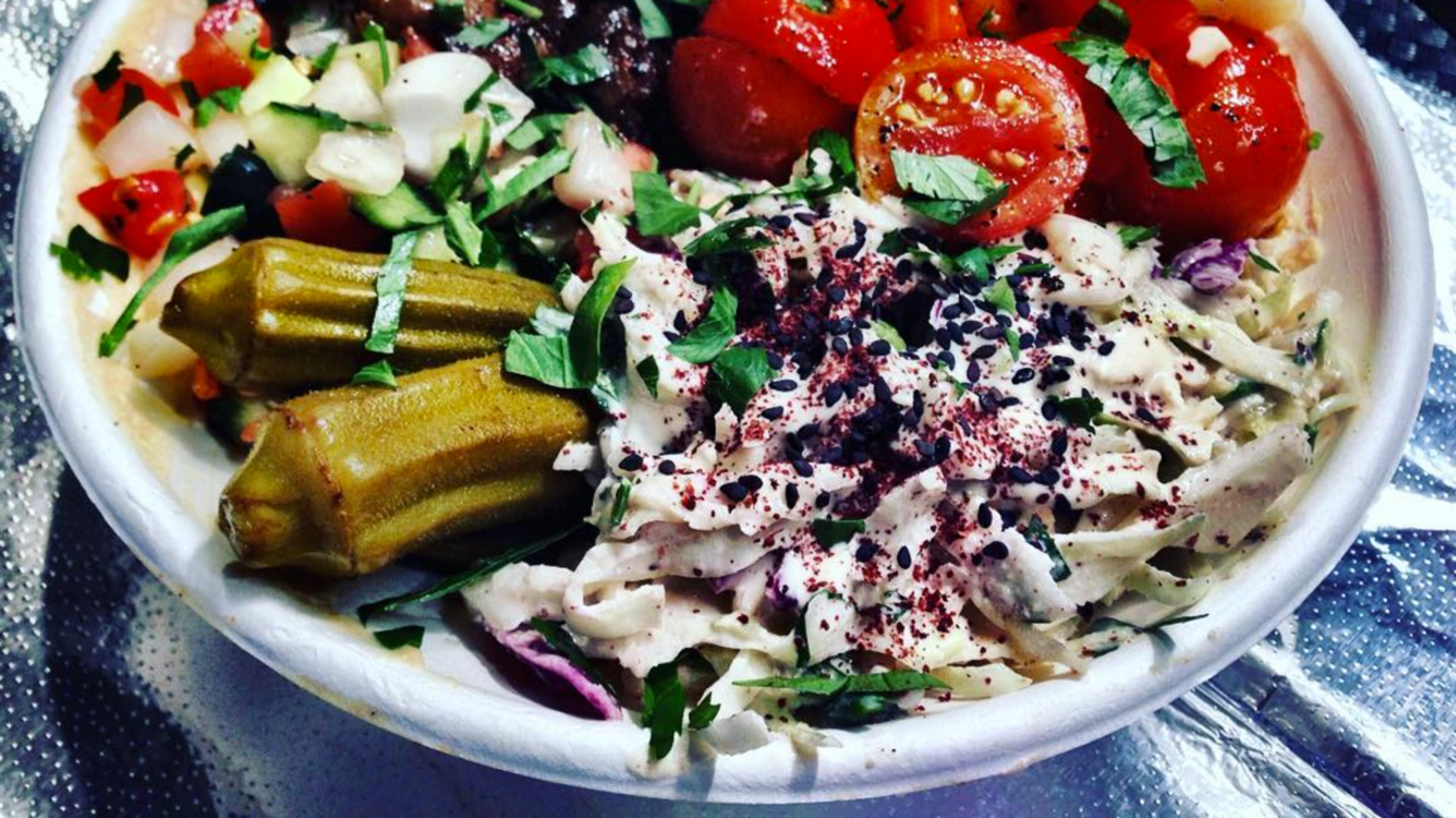 The salatim bowl at Yalla