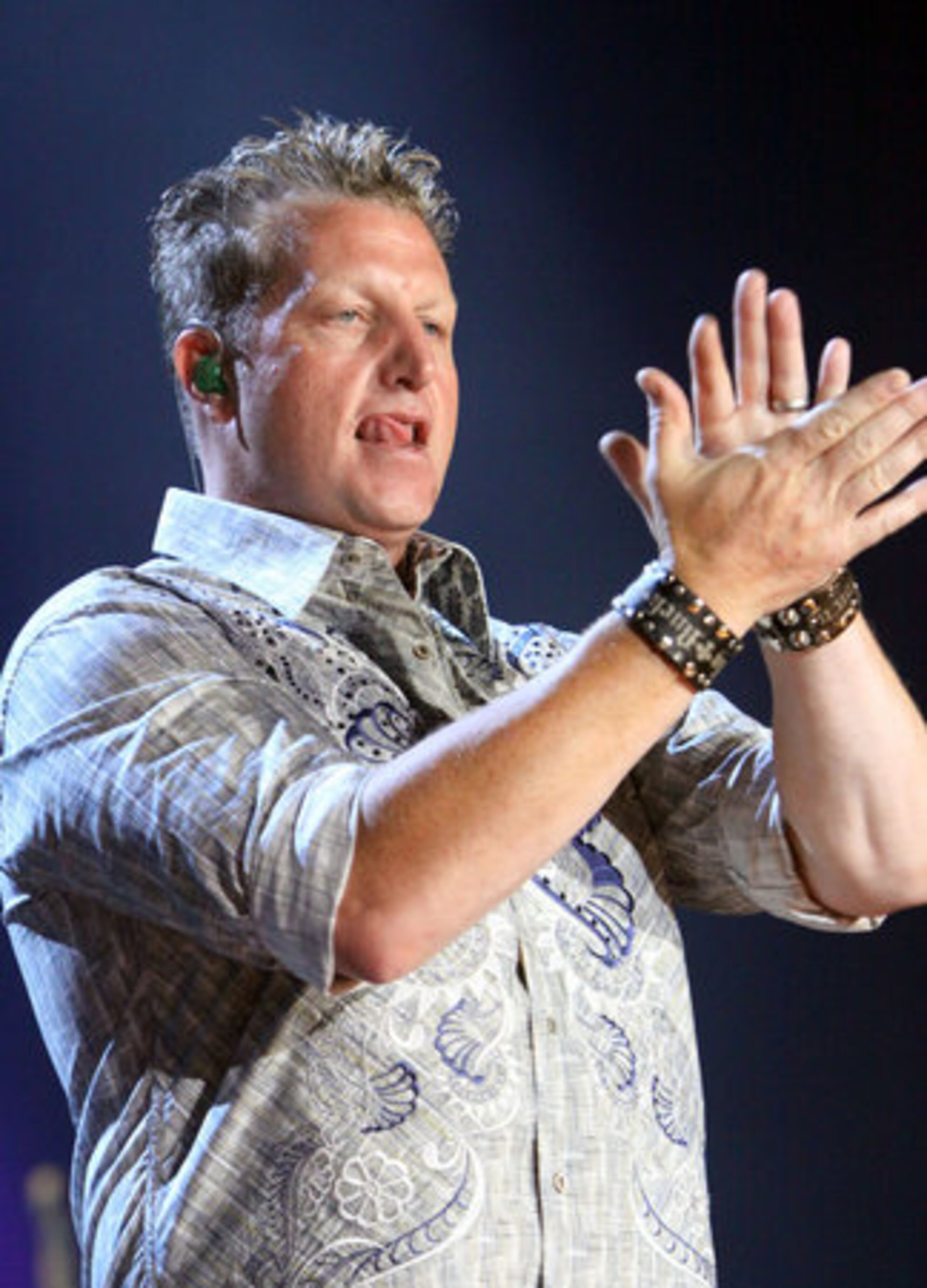 Rascal Flatts gets the crowd pumped up. Kellie Pickler and Chris Young were the support acts.