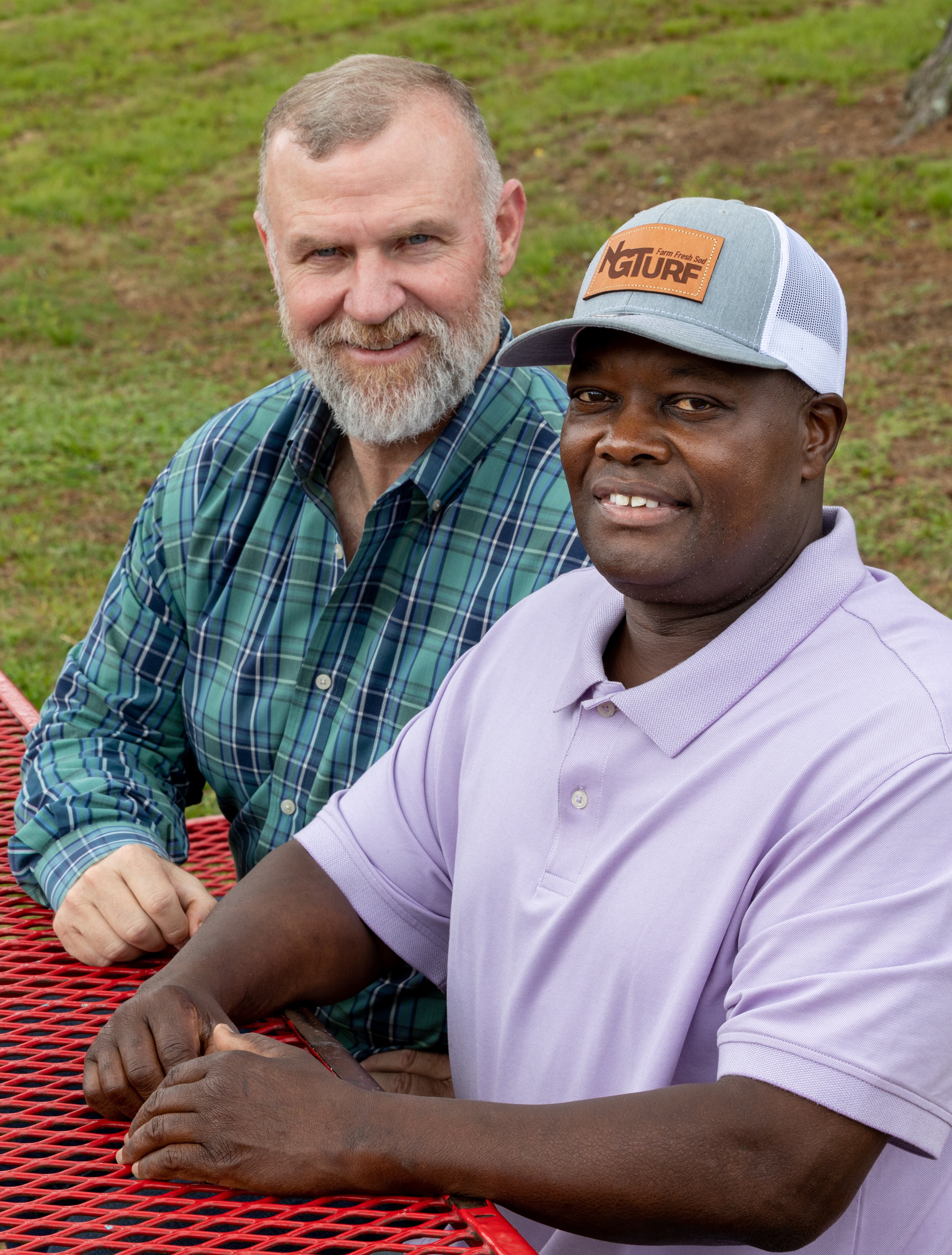 Randy Simpkins (left) and Russell Dallas at Hunter Park in Douglasville. PHIL SKINNER FOR THE ATLANTA JOURNAL-CONSTITUTION