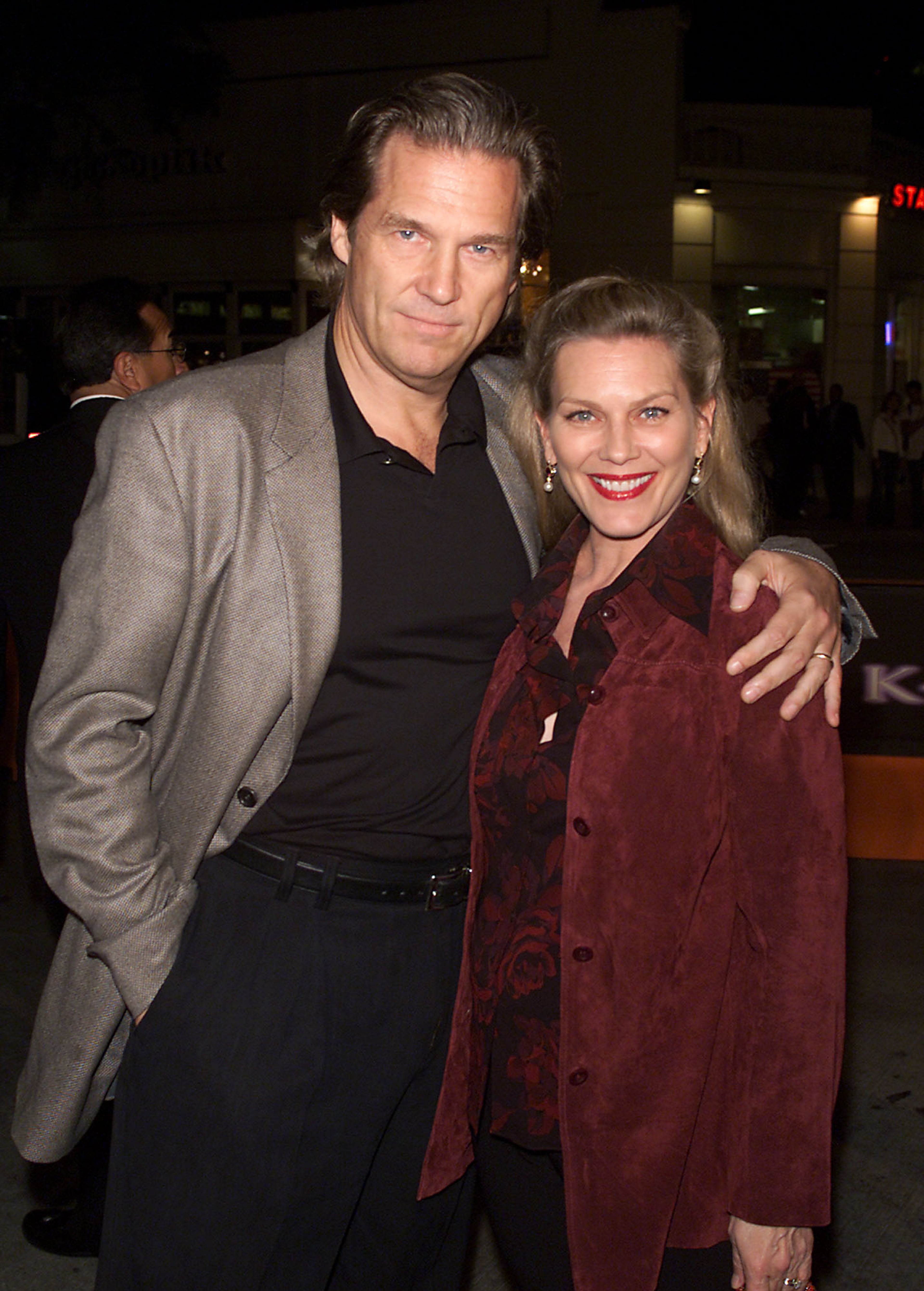 Jeff and Susan Bridges at the premiere of "K-Pax" at the Village Theater in Los Angeles, Ca. Monday, October 22, 2001. Photo by Kevin Winter/Getty Images.