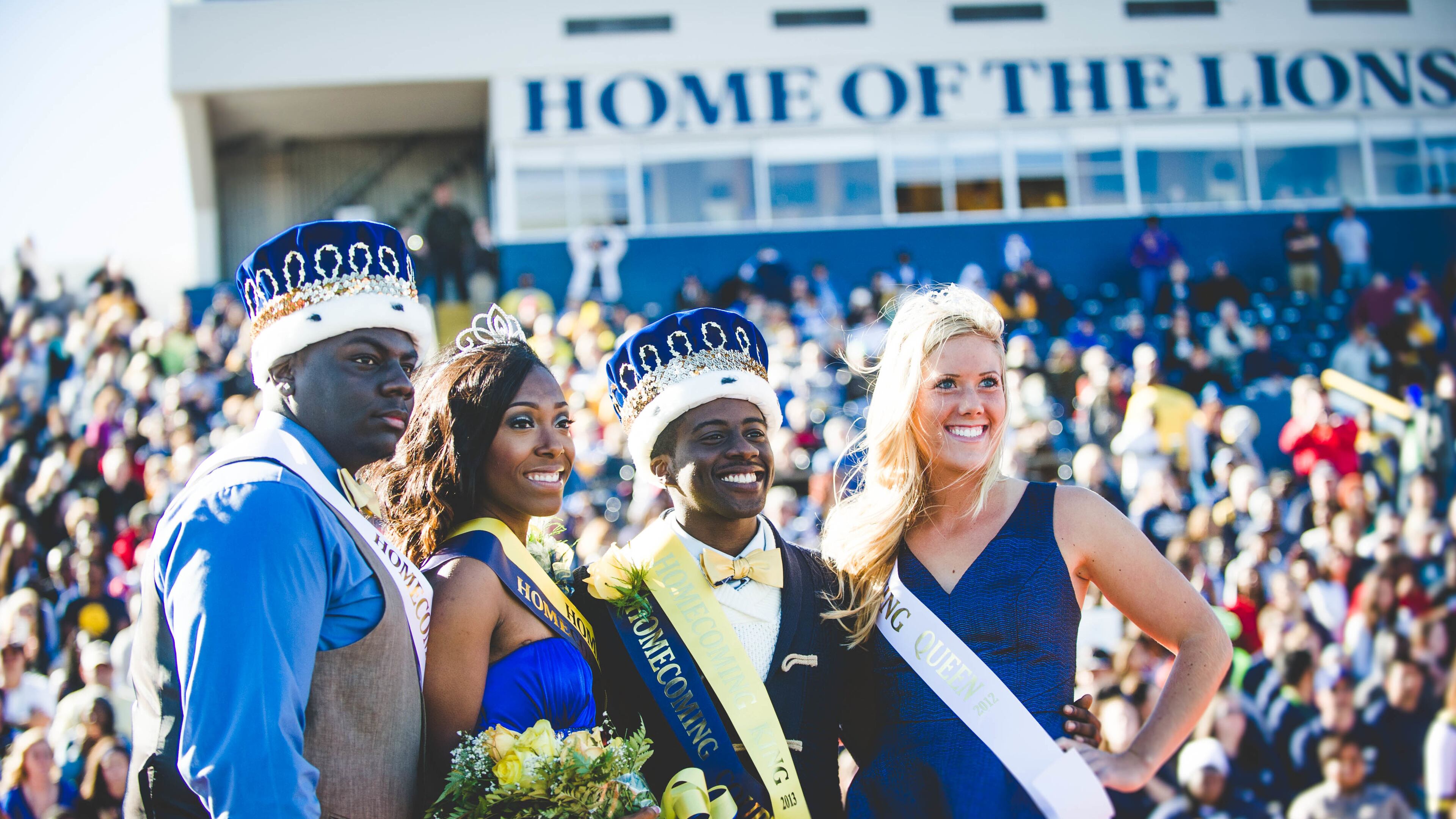 The Homecoming Royal Court celebrates.