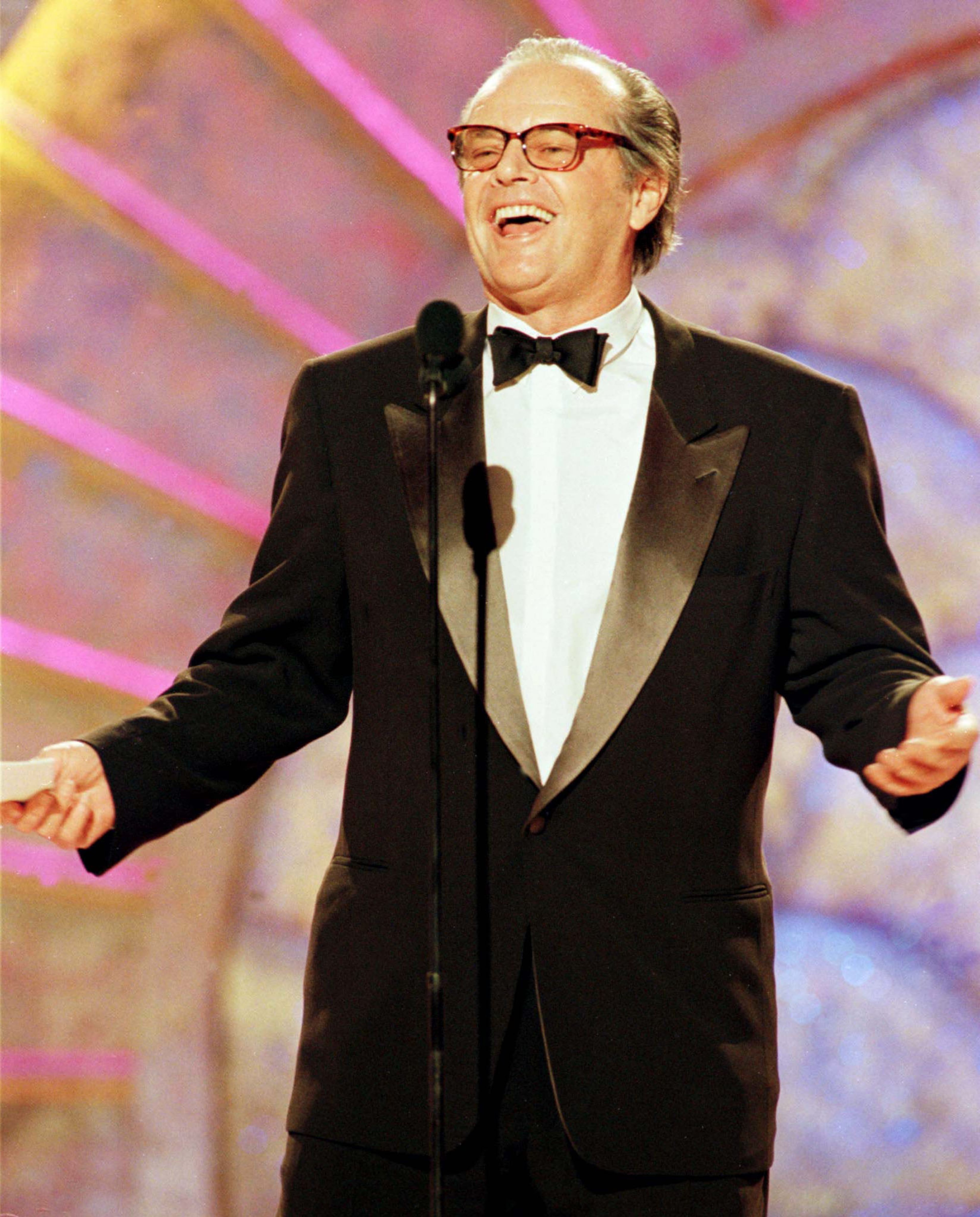 Actor Jack Nicholson accepts the Cecil B. Demille Award for lifetime achievement during the 56th annual Golden Globe awards in Beverly Hills, Calif., on Jan. 24, 1999.
