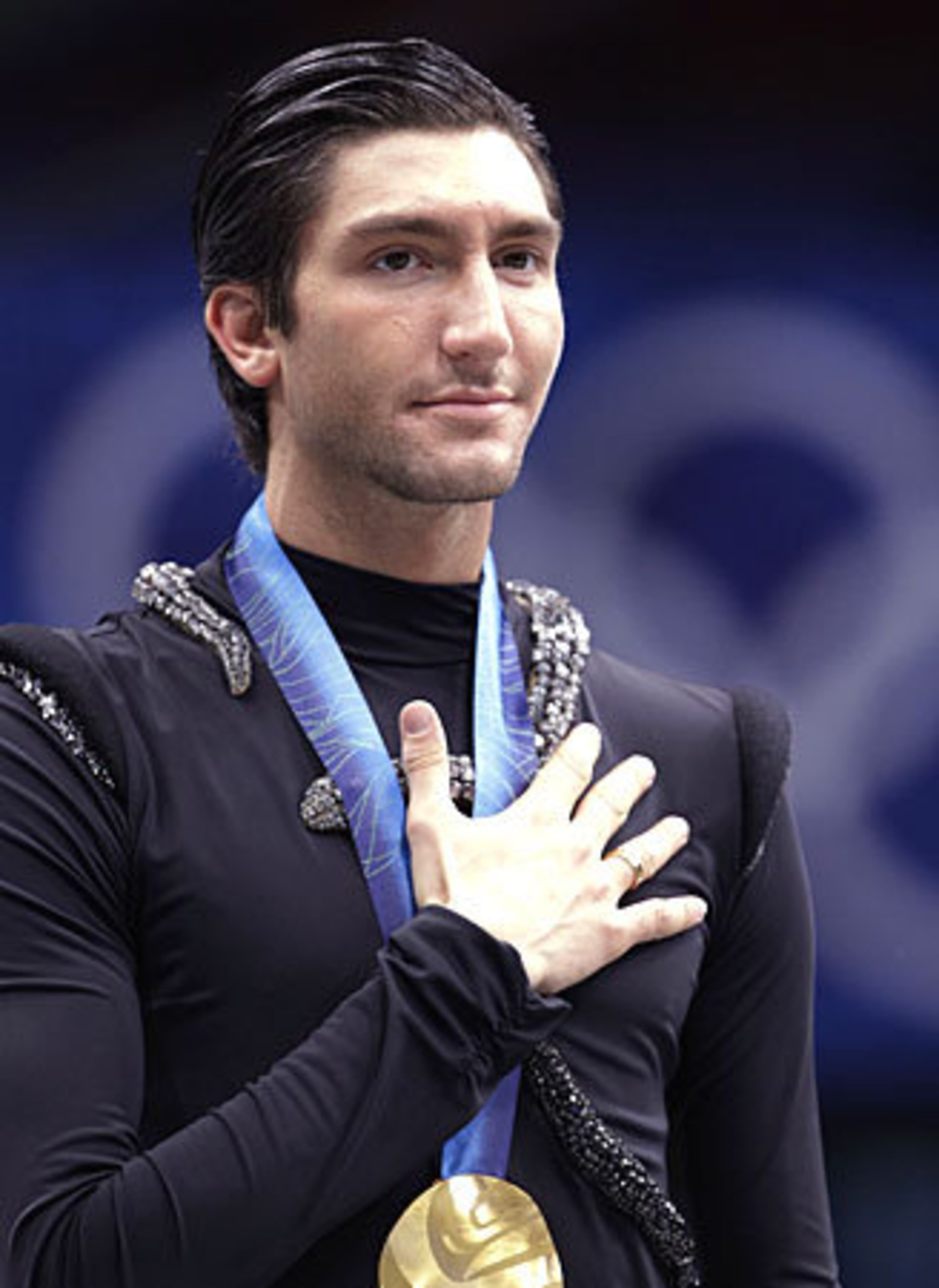 American figure skater Evan Lysacek, who just won a gold medal in Vancouver.