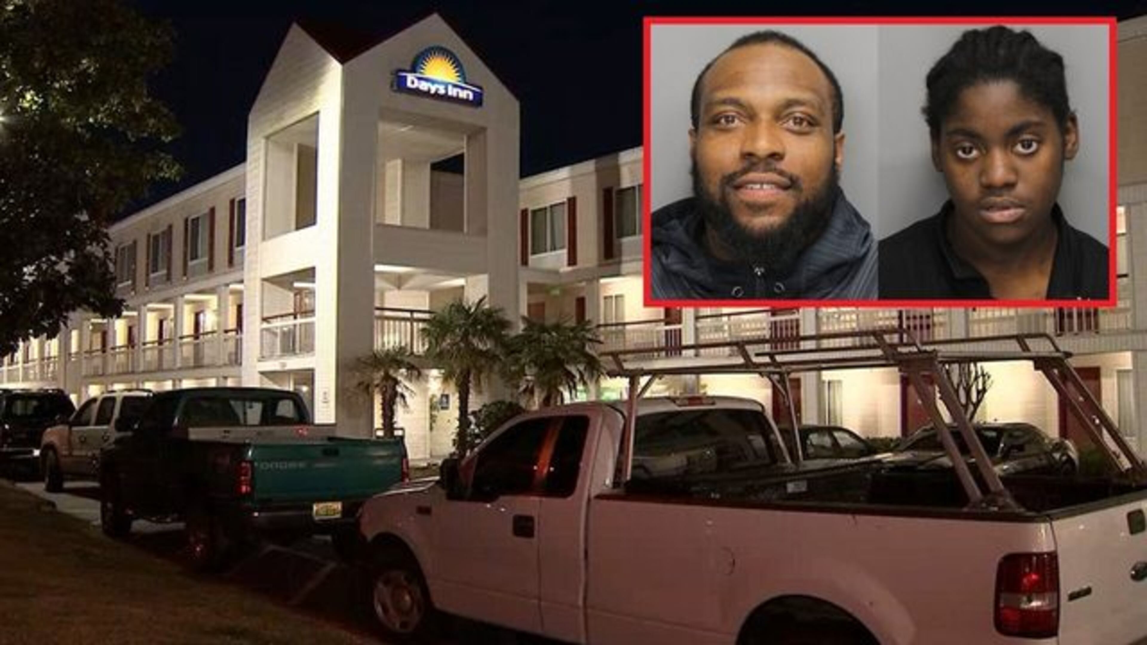 Brandon Myers and Jasmine Avery were arrested on pimping charges Wednesday at a Marietta Days Inn on Northwest Parkway, according to jail records. (Credit: Channel 2 Action News)