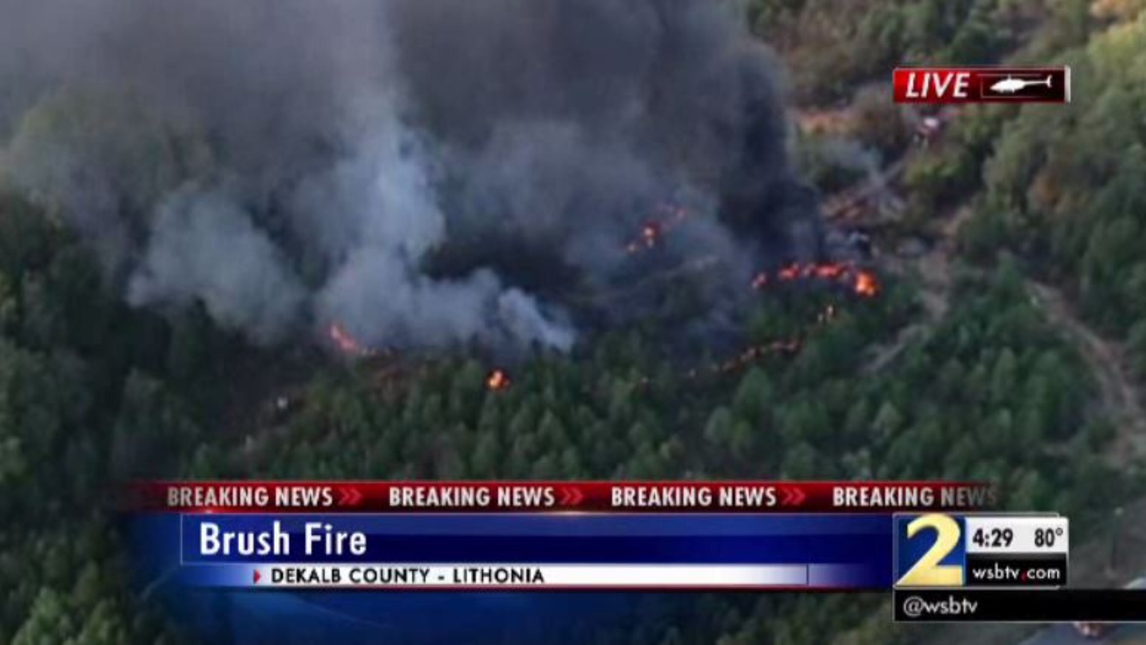 Firefighters are at work in DeKalb County. (Credit: Channel 2 Action News)