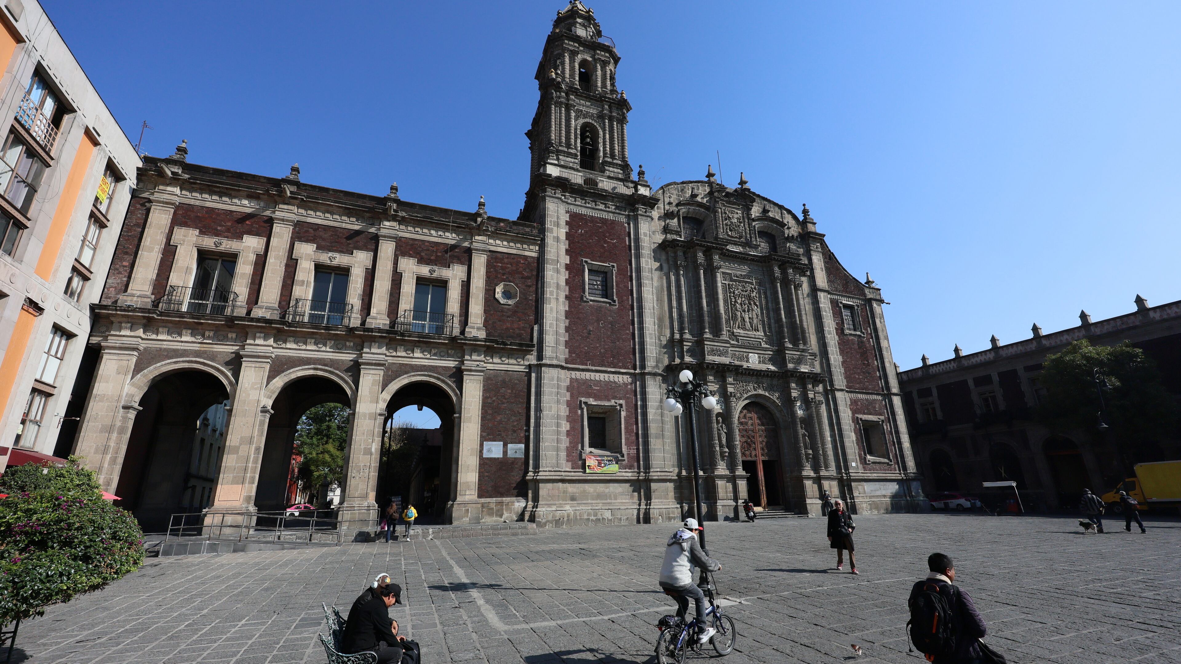 Santo Domingo church stands in Mexico City, Tuesday, Jan. 27, 2026. (AP Photo/Ginnette Riquelme)