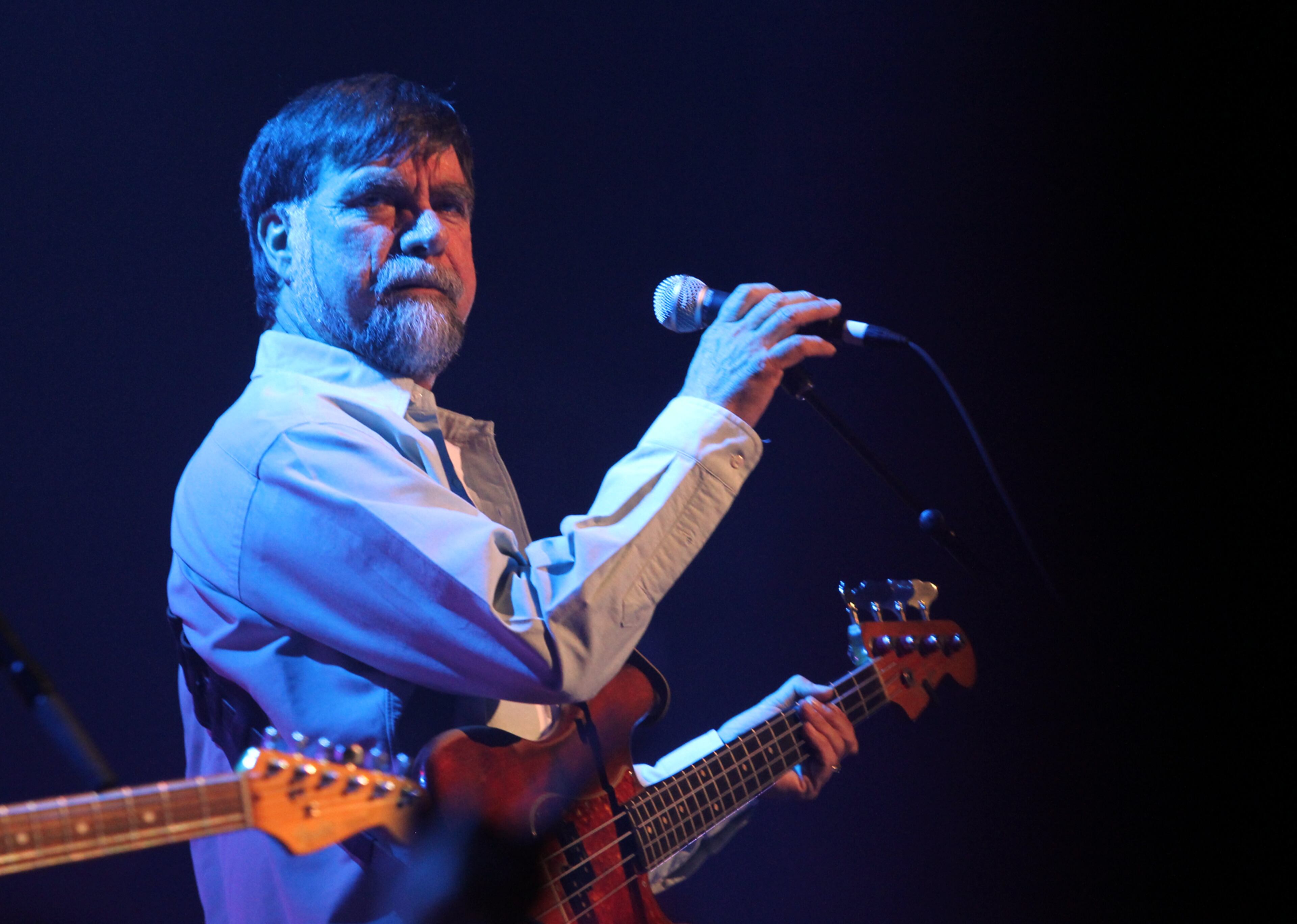 Teddy Gentry, bass player and primary songwriter for the legendary country music and southern rock band Alabama, performing at the Fox Theatre Friday.