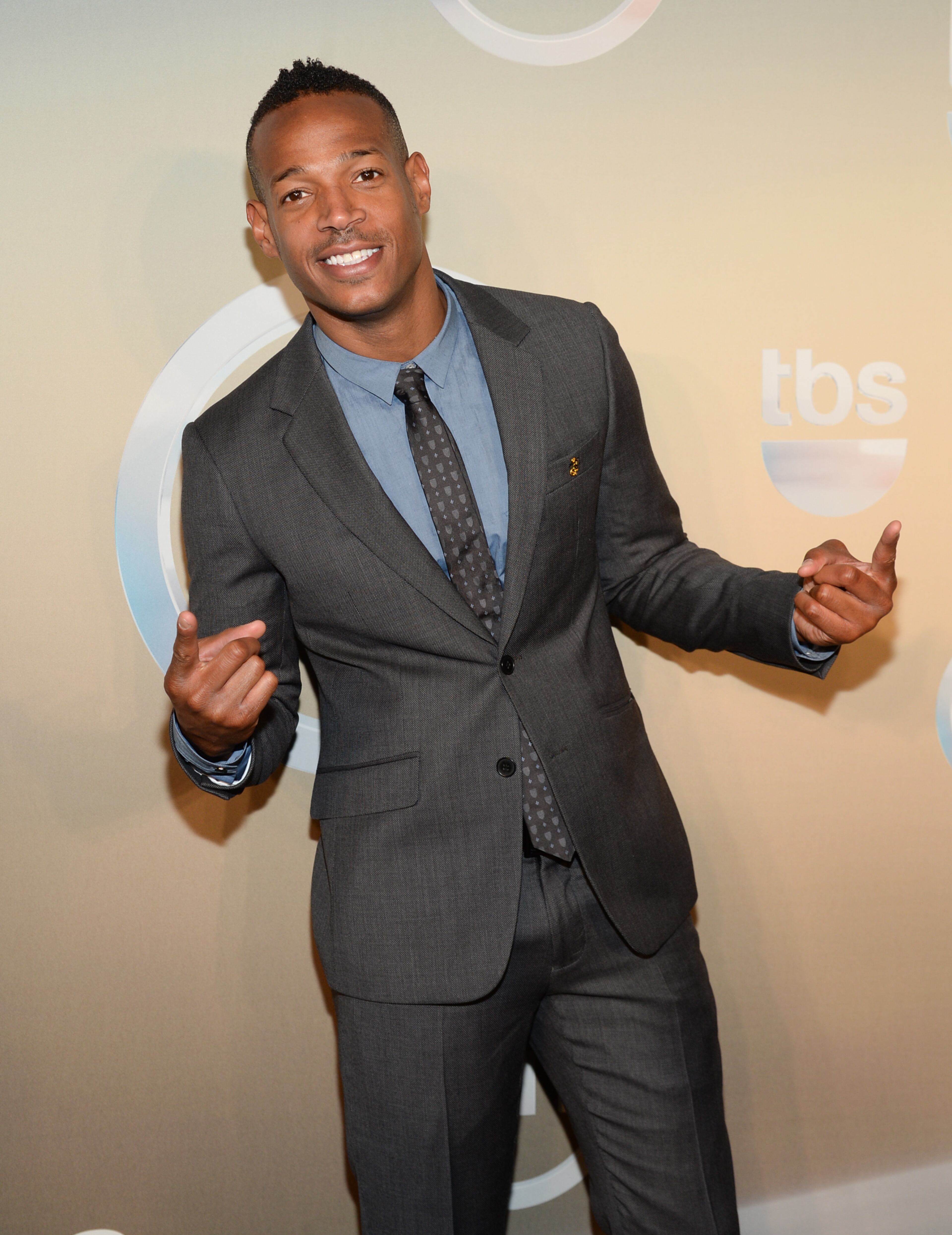 Marlon Wayans poses backstage at the TNT and TBS Network 2014 Upfront Presentations at Madison Square Garden on Wednesday, May 14, 2014, in New York. (Photo by Evan Agostini/Invision/AP)