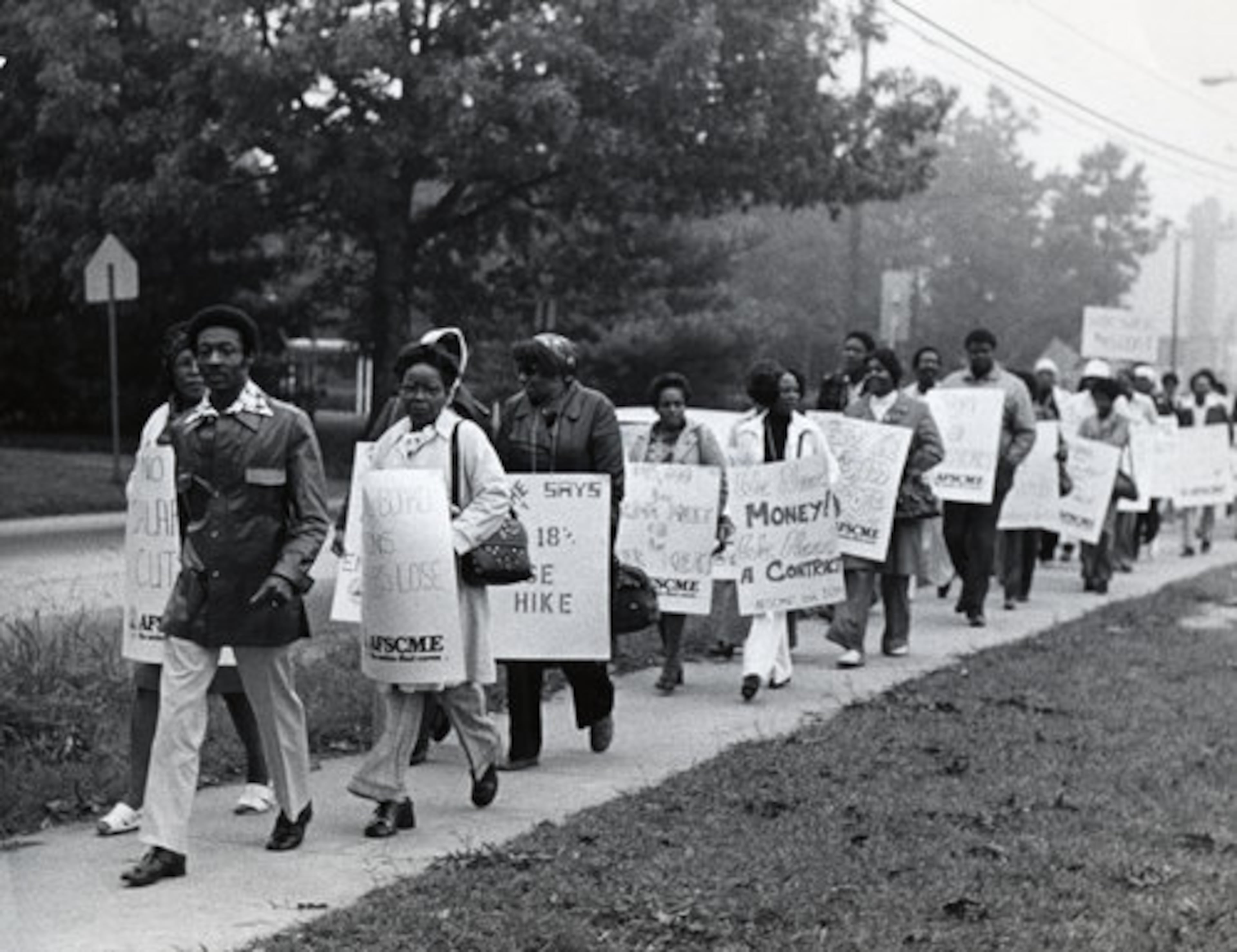 Rev. William Bolden leading a march. Photo Courtesy of Rev. William Bolden.