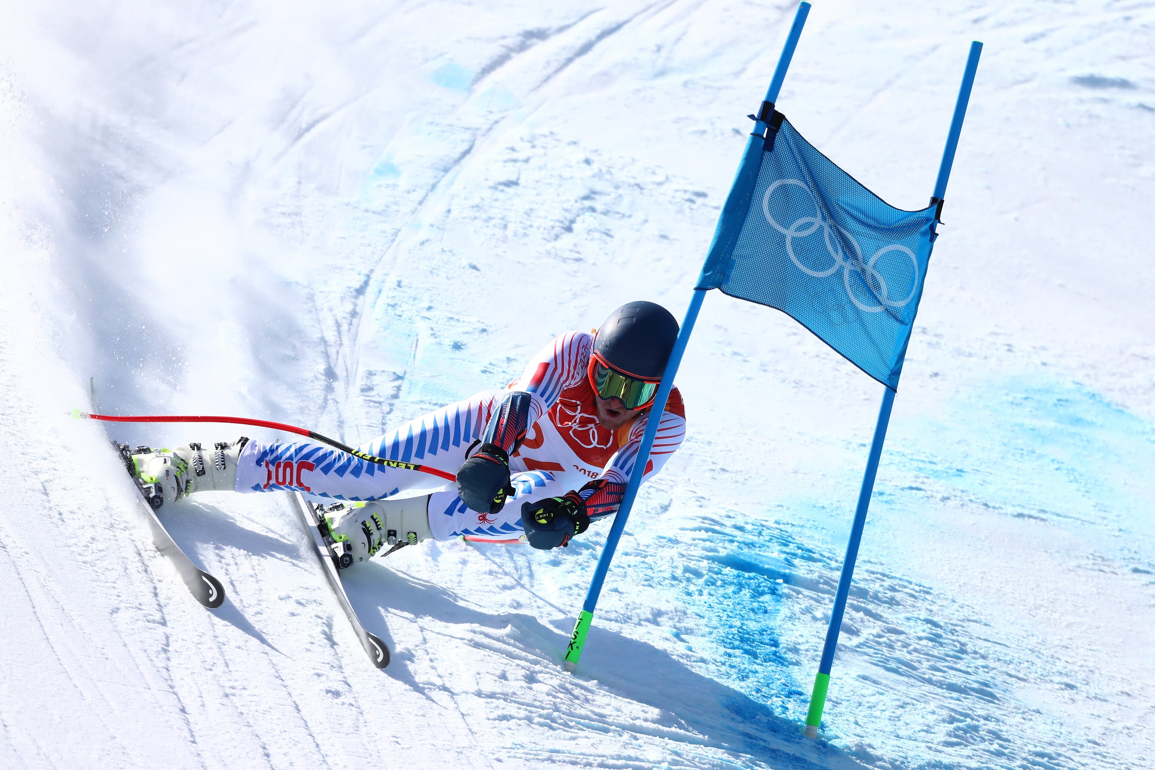 PYEONGCHANG-GUN, SOUTH KOREA - FEBRUARY 16: Ted Ligety of the United States competes during the Men's Super-G on day seven of the PyeongChang 2018 Winter Olympic Games at Jeongseon Alpine Centre on February 16, 2018 in Pyeongchang-gun, South Korea. (Photo by Alexander Hassenstein/Getty Images)