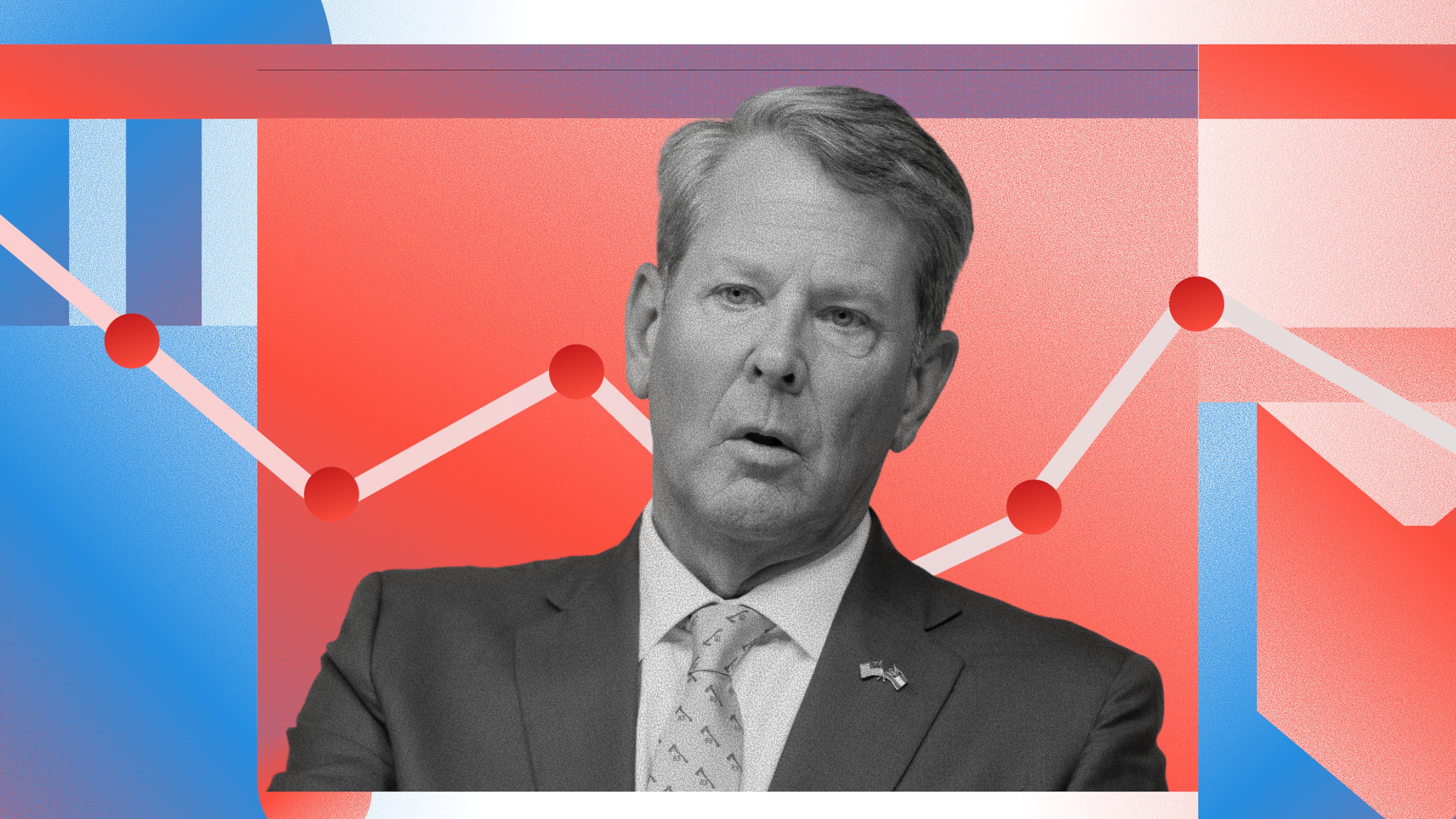 Kemp’s political brand remains exceptionally strong with GOP voters. But will his popularity help Senate candidate Derek Dooley? (Photo illustration: AJC | Source: Getty)