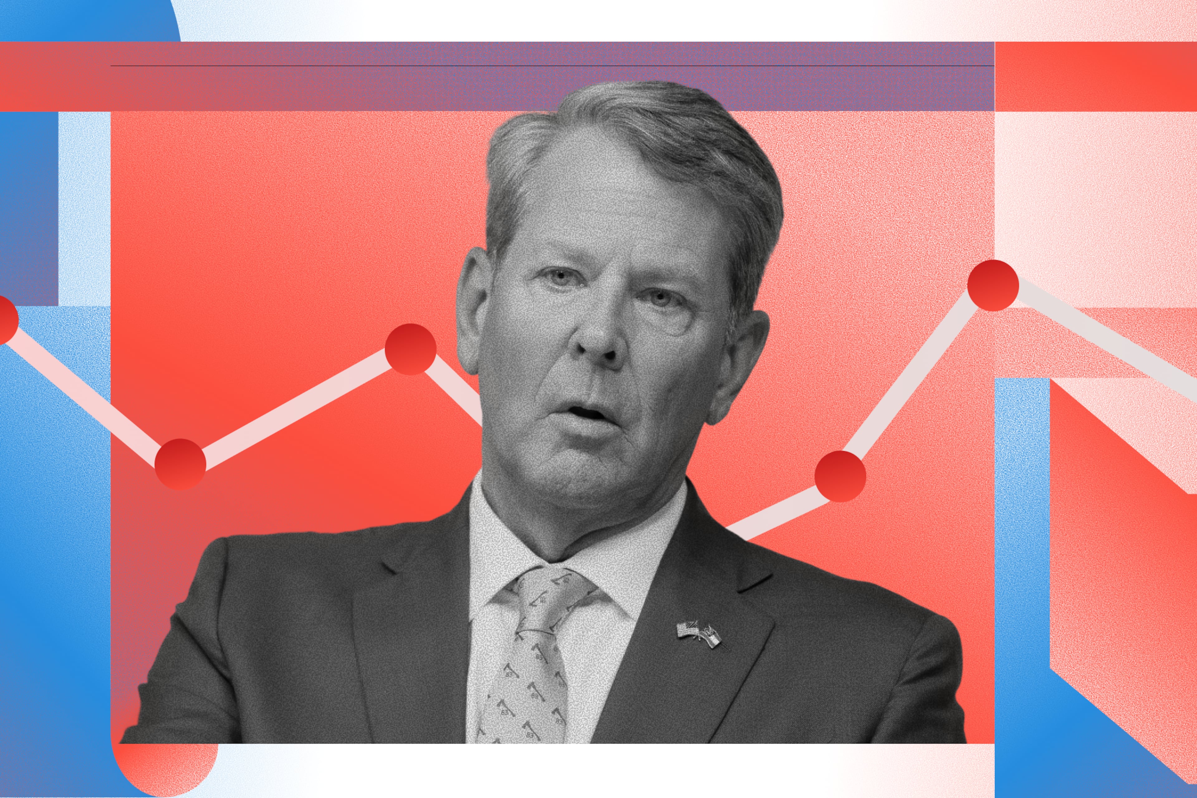 Kemp’s political brand remains exceptionally strong with GOP voters. But will his popularity help Senate candidate Derek Dooley? (Photo illustration: AJC | Source: Getty)