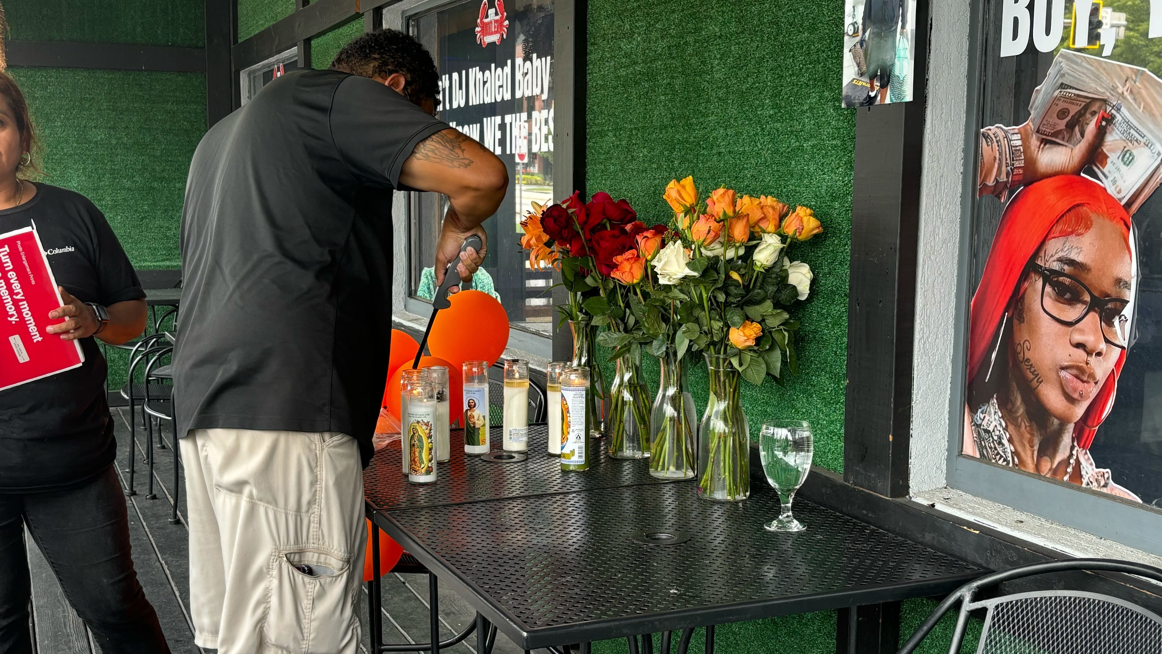 Chad Dillon was memorialized at the Boiler Seafood, his restaurant in Atlanta's Lindbergh neighborhood.