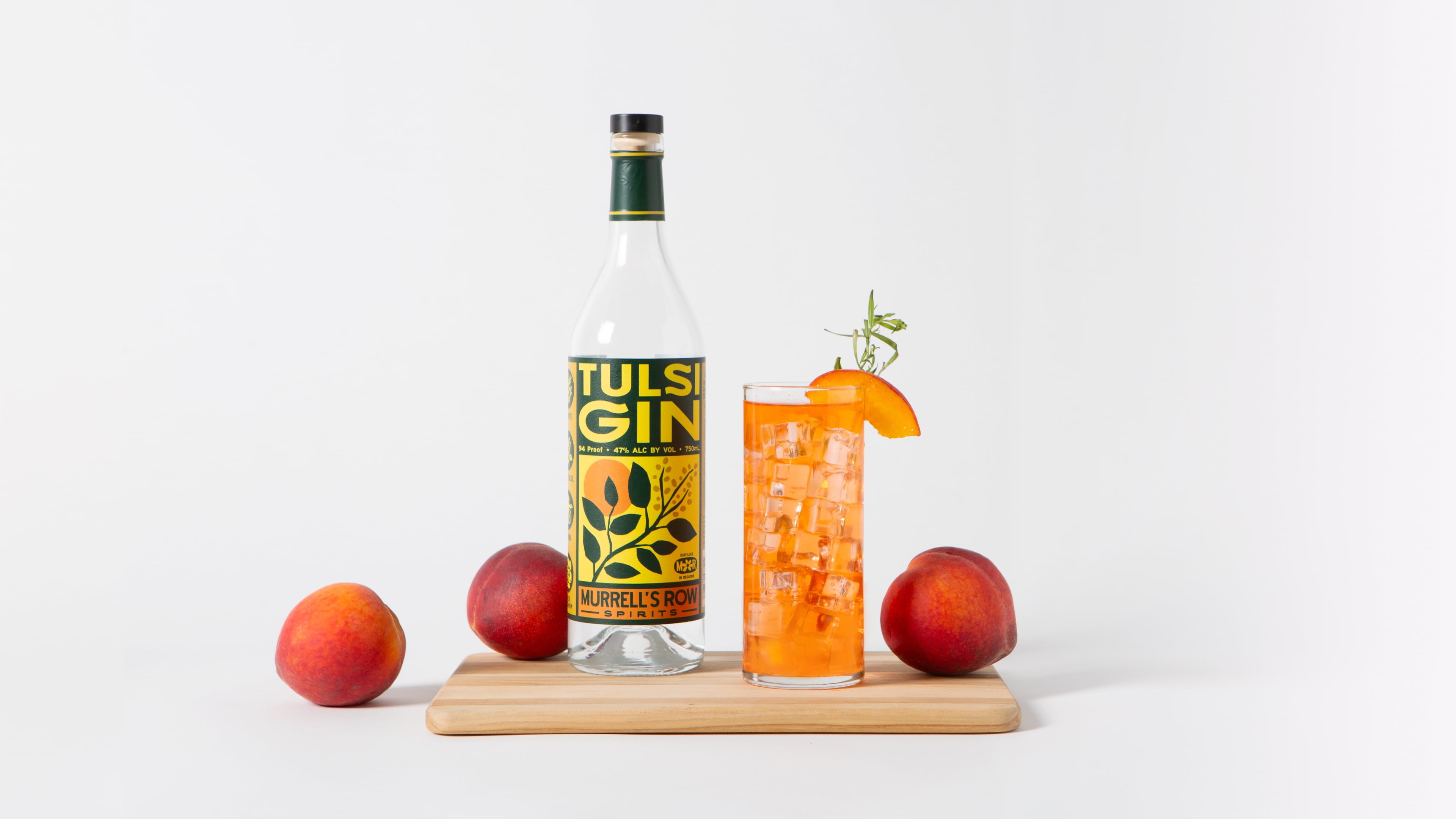 The Peach on the Pitch might just be Atlanta's next signature cocktail. The drink features a peach syrup made with Pearson Farm peaches and locally distilled Murrell's Row Tulsi gin. (Courtesy of Pearson Farm)